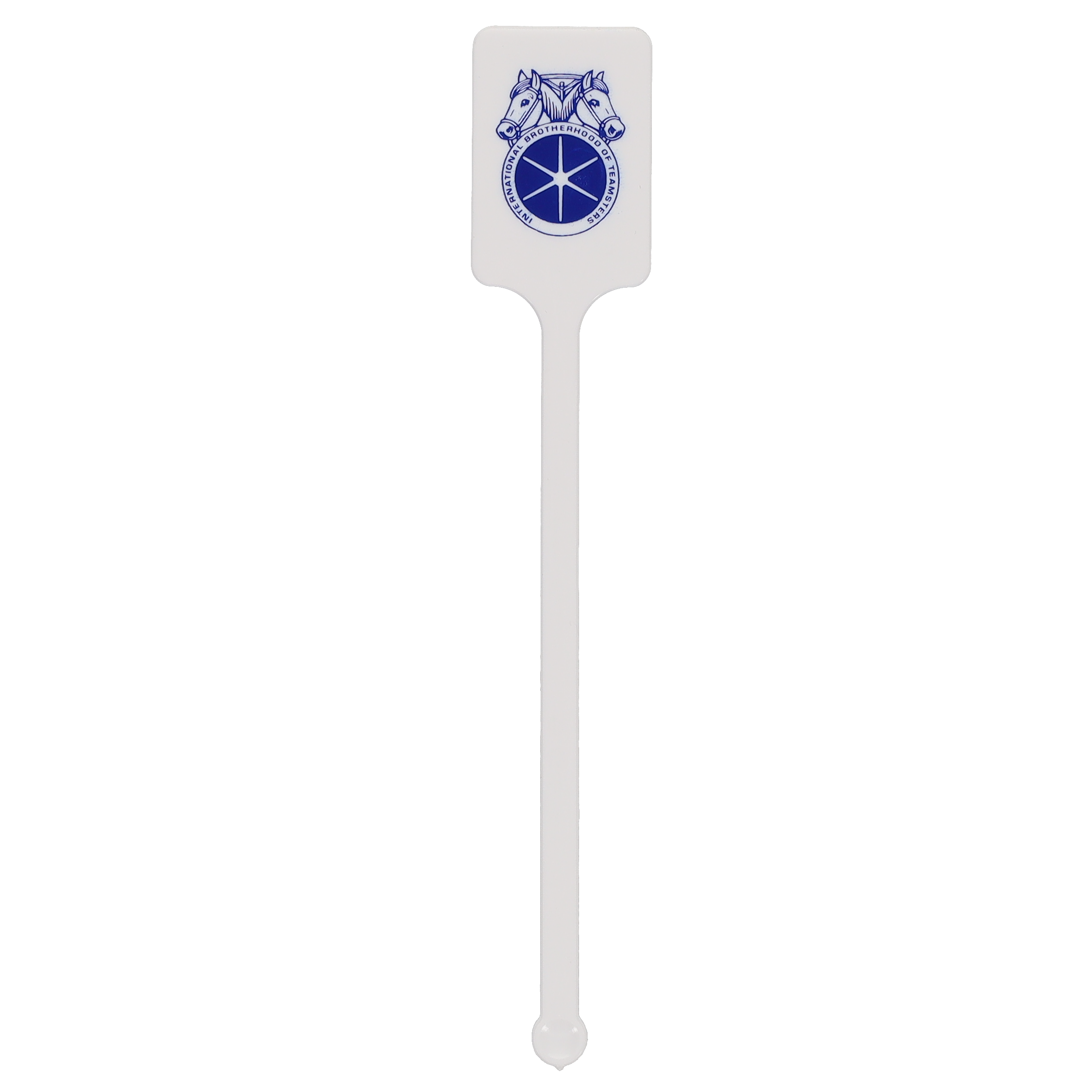 Plastic Drink Stirrer 6.250" Upright Rectangle White Tradition Print 5