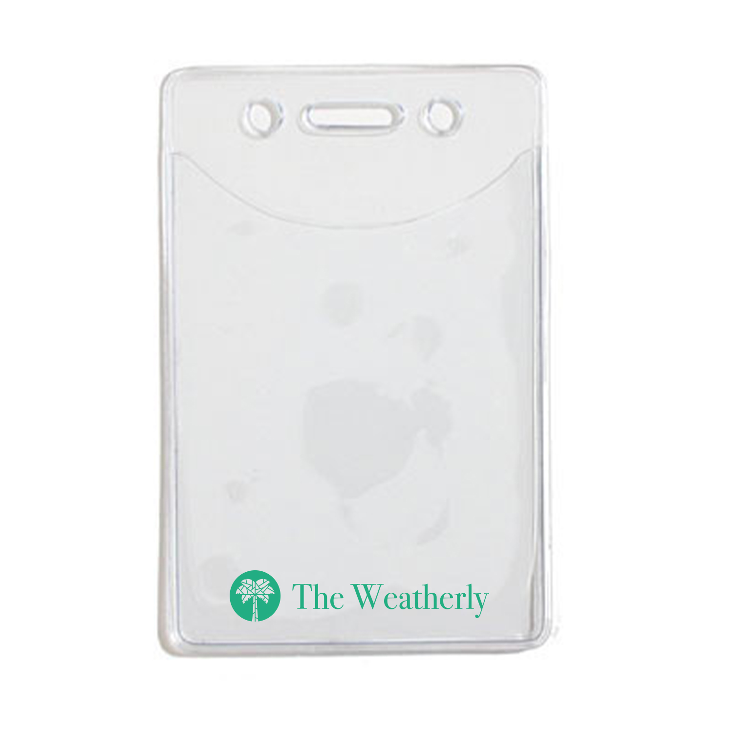 Imprinted Premium Vinyl Vertical 2 Pocket Badge Holder with Slot and Chain Holes