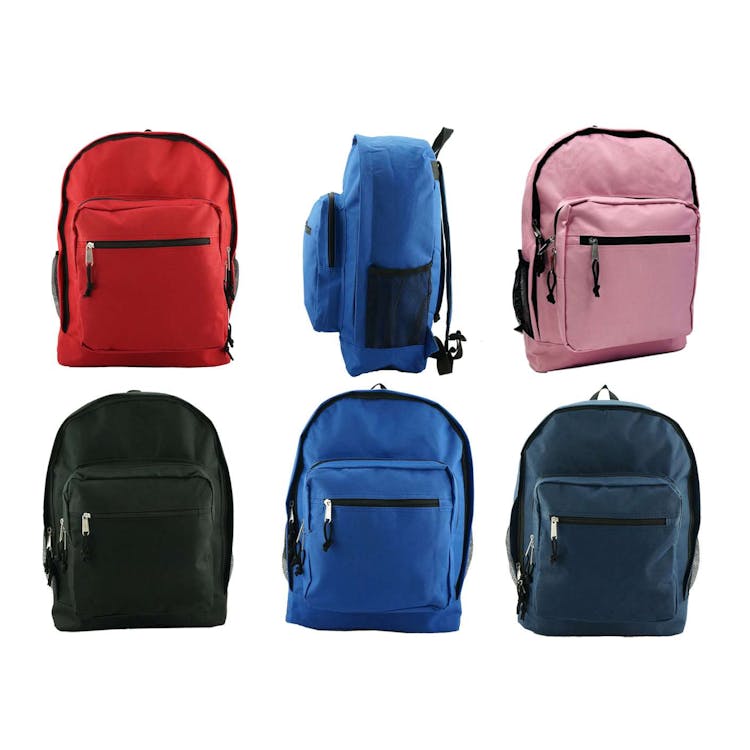17.5" Classic Backpacks - Assorted Colors Multi Pocket 3