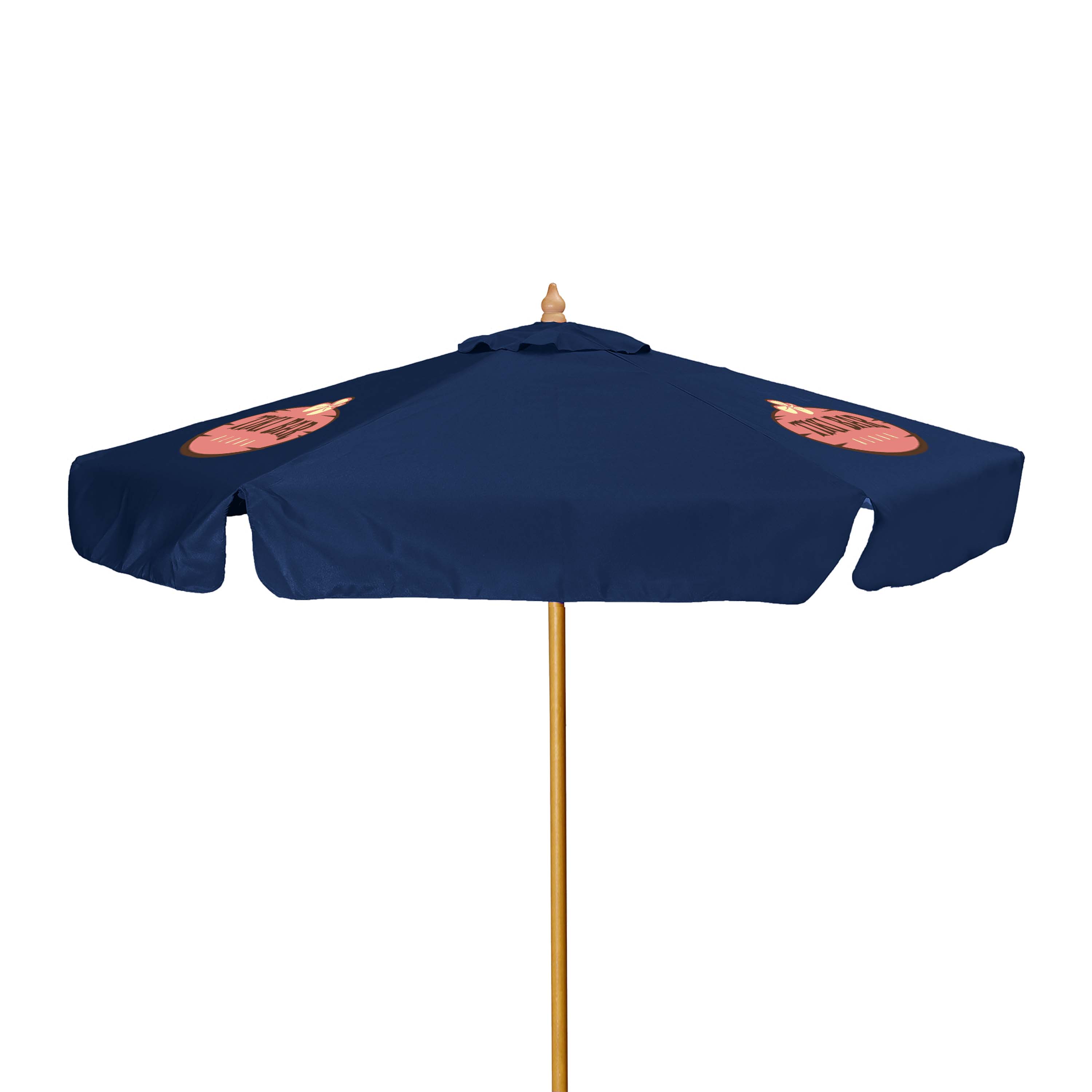 7' Wood Market Umbrella Kit with Valance (3 Imprints) 11
