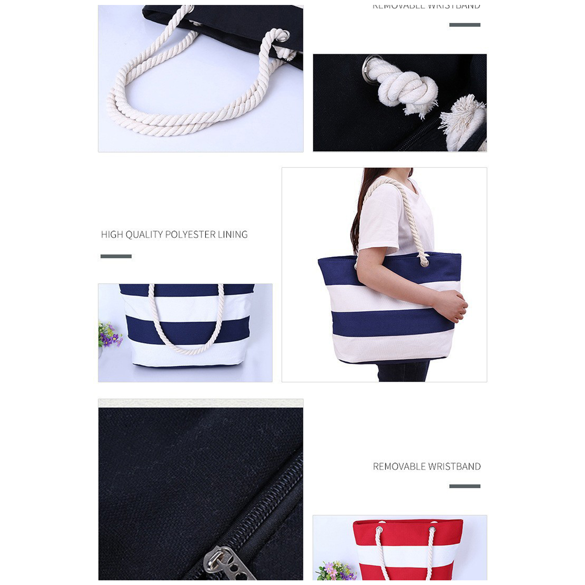 Canvas Carryall with Color Accents, custom tote bag with logo imprint 19