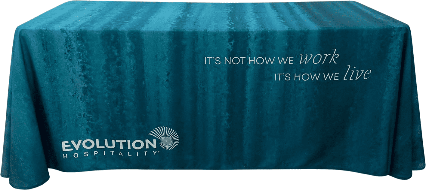 Table Cover 6' Table Throw - Polyester - Custom Printed 23