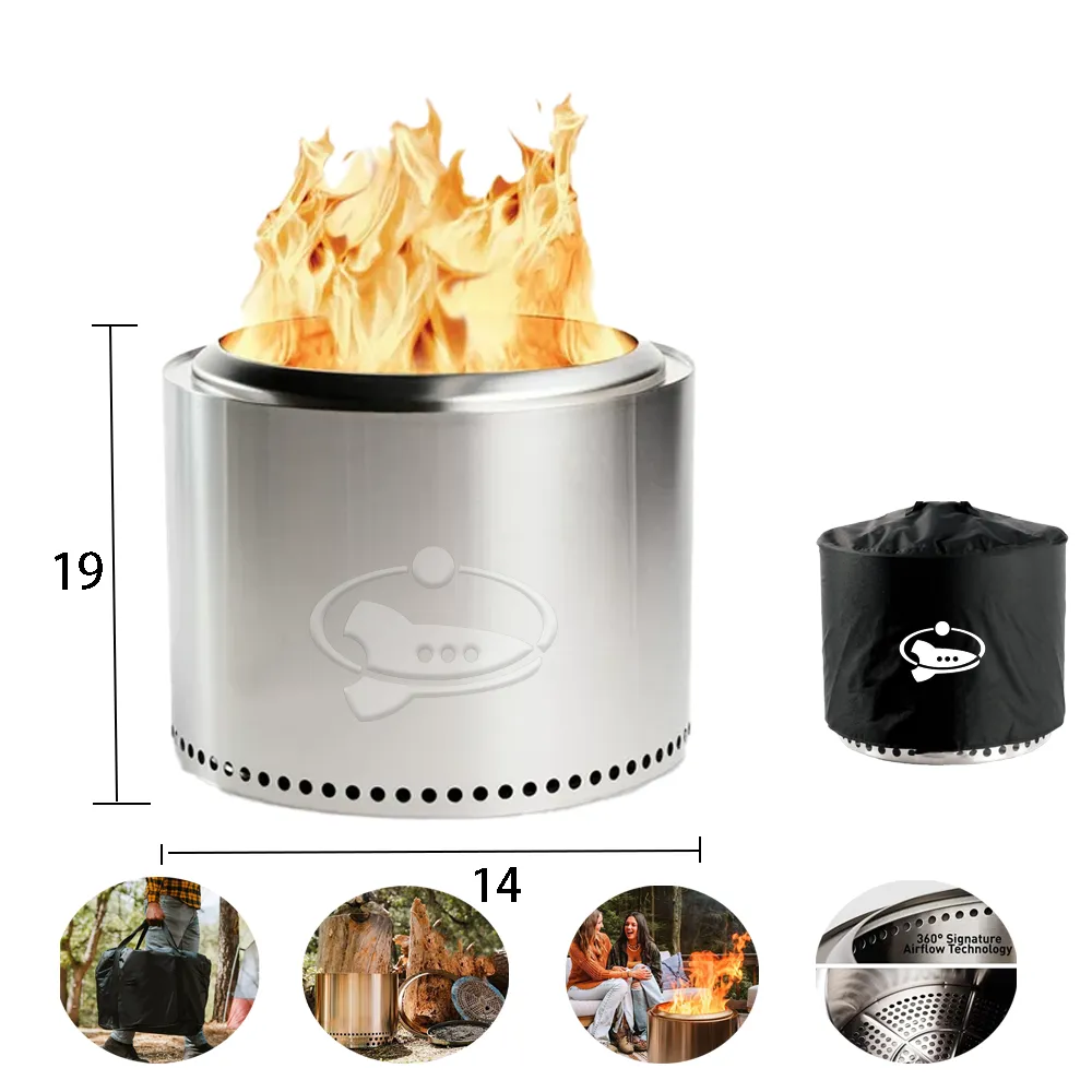 14"D Large Table Top Fire Pit 5