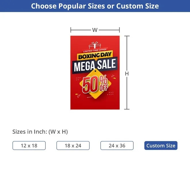 Yard sign (1ft x 1ft) SQFT 17