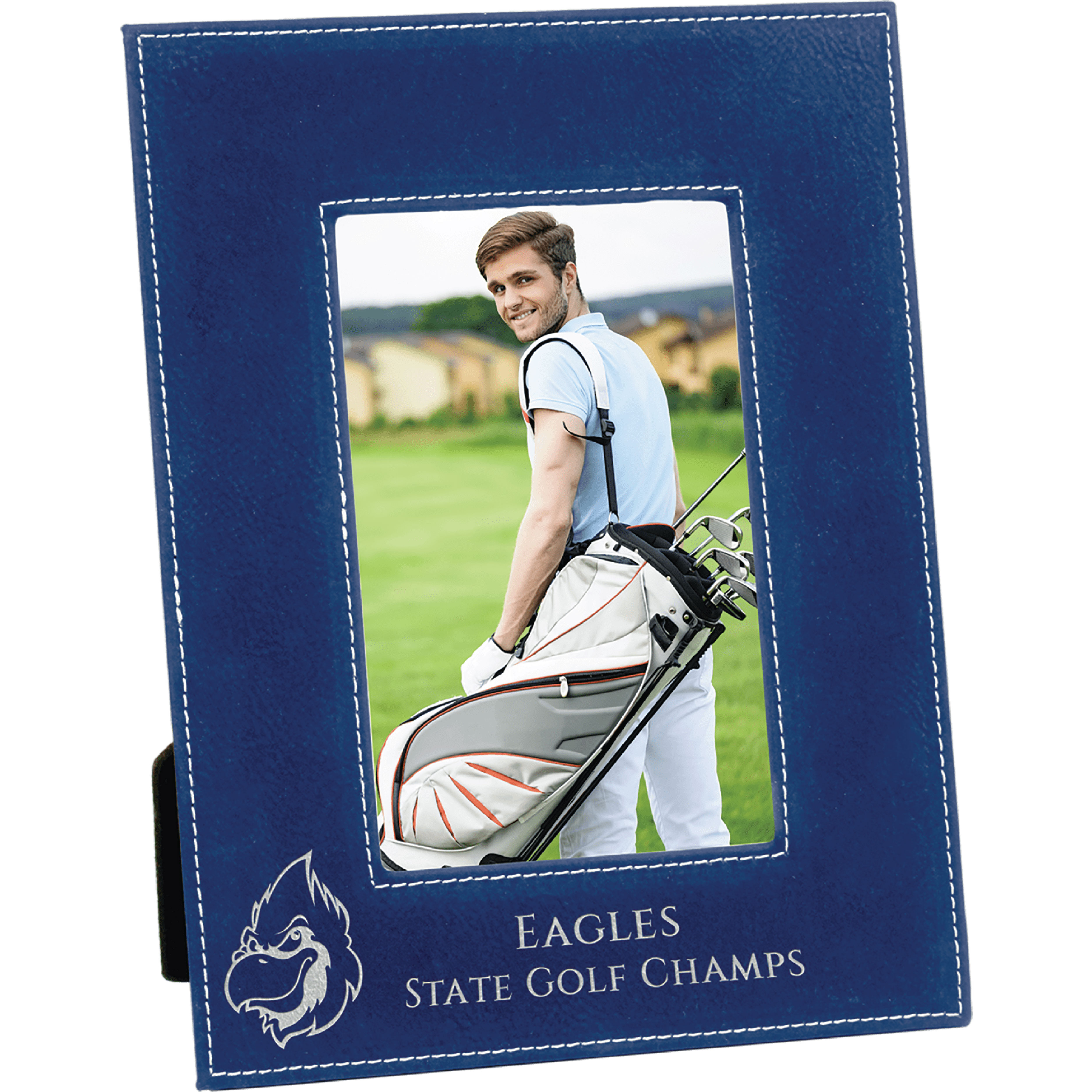 4" x 6" Blue & Silver Leatherette Photo Frame 3