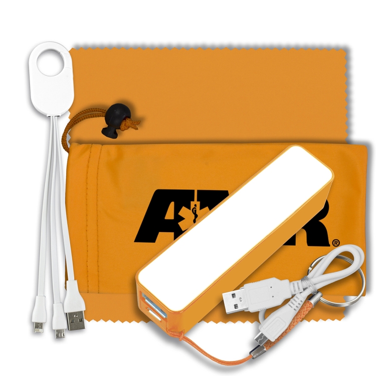 Mobile Tech Power Bank Accessory Kit with Charging Cables and