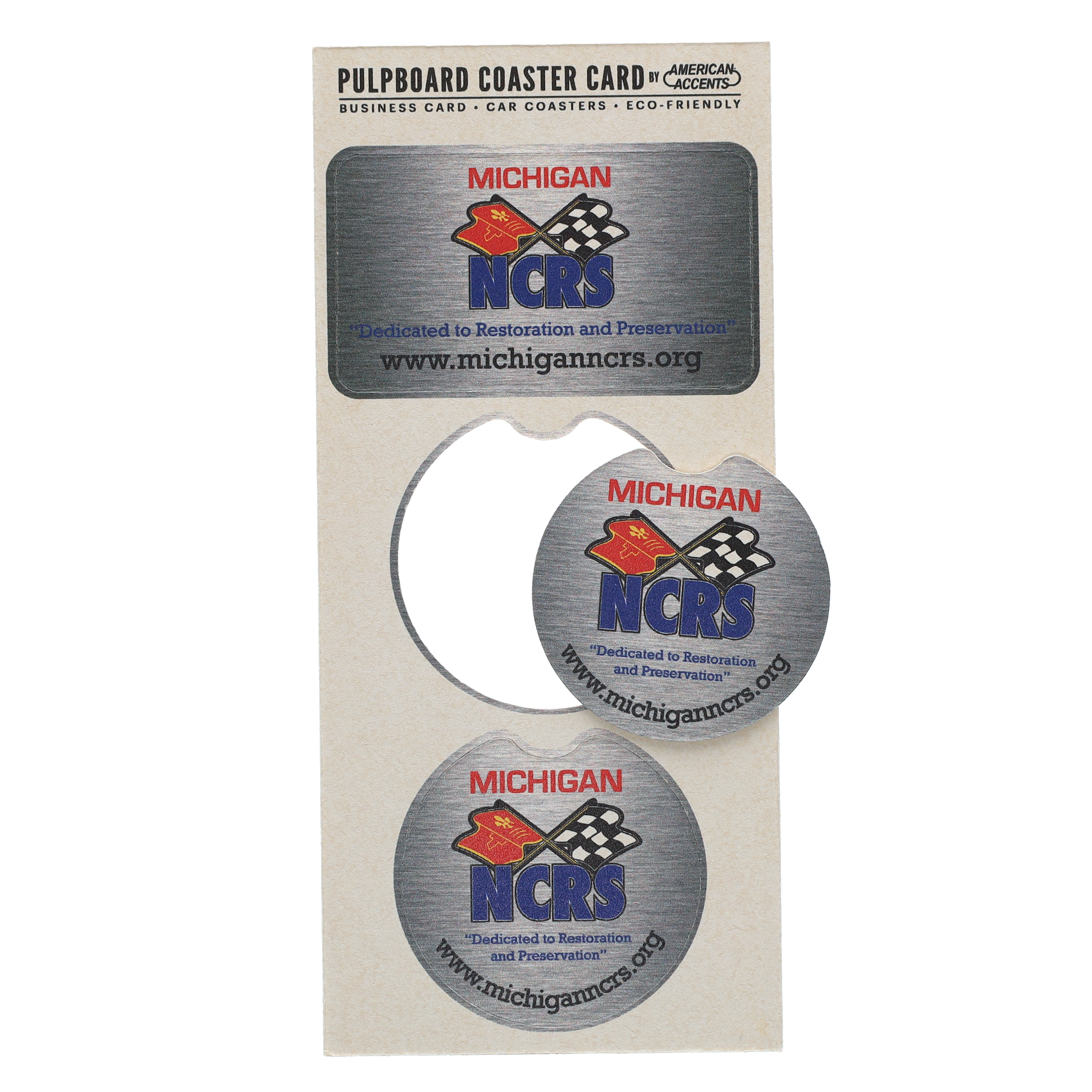 Coaster Card Pulpboard 55 pt Car Coaster 3.875" x 8.500" Digital Print 4