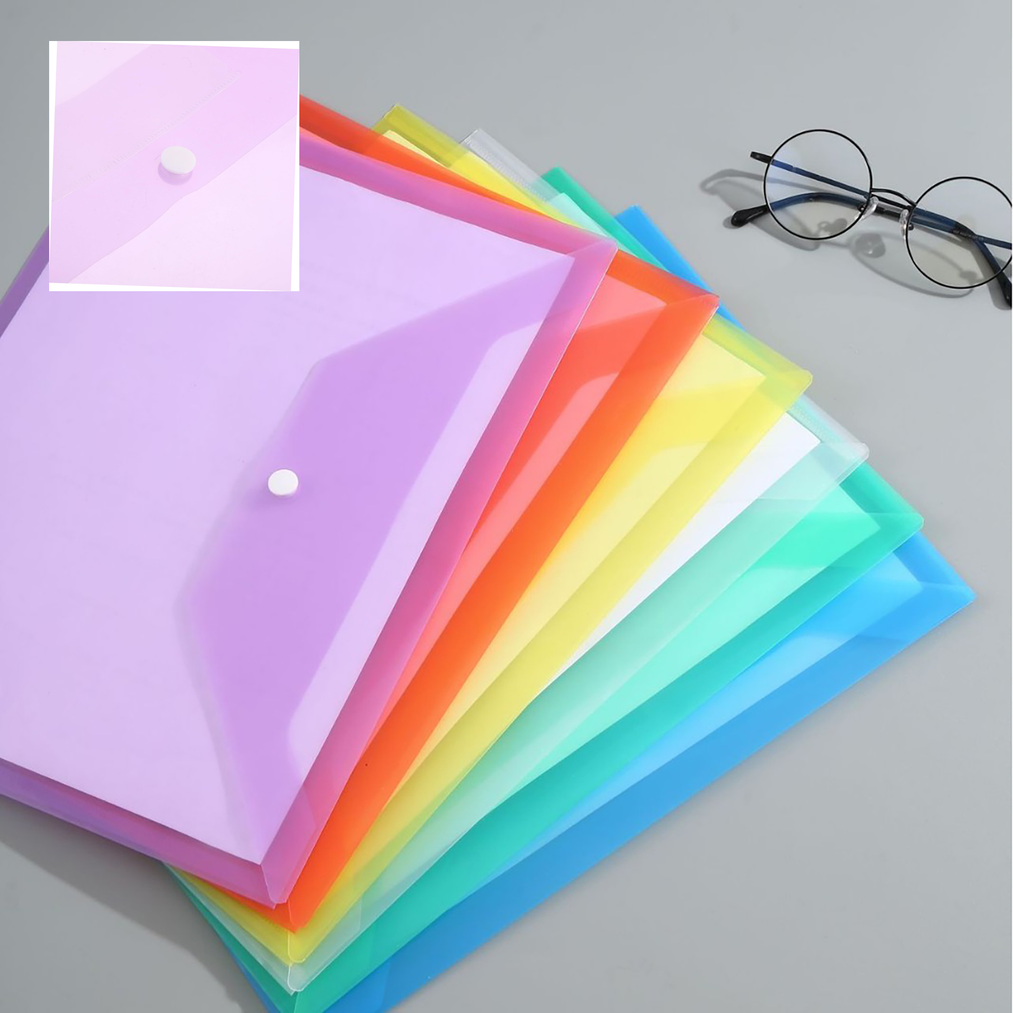 Stylish Transparent PP A4 File Pouch 10
