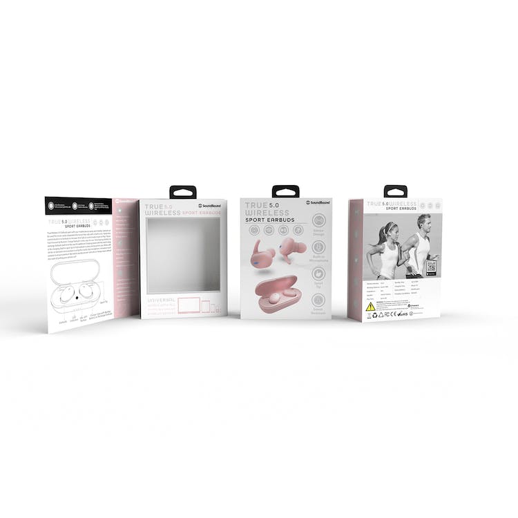 Wireless Sport Earbuds - Charging Case Pink 3
