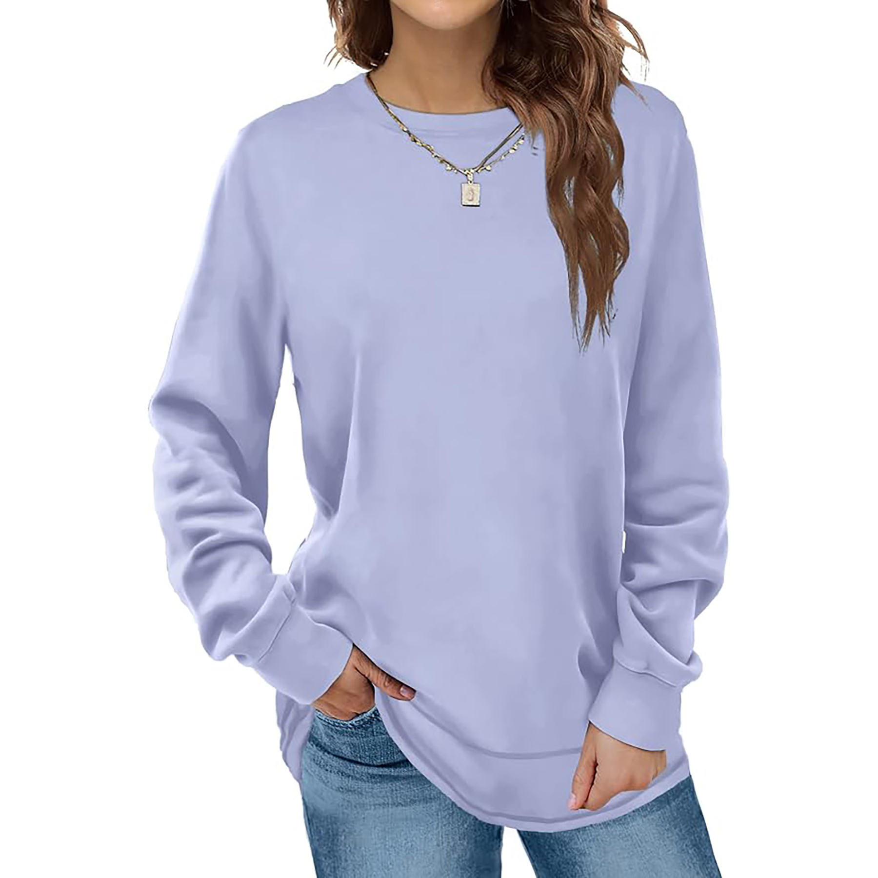 Women's Round Neck Long Sleeve Shirt 65