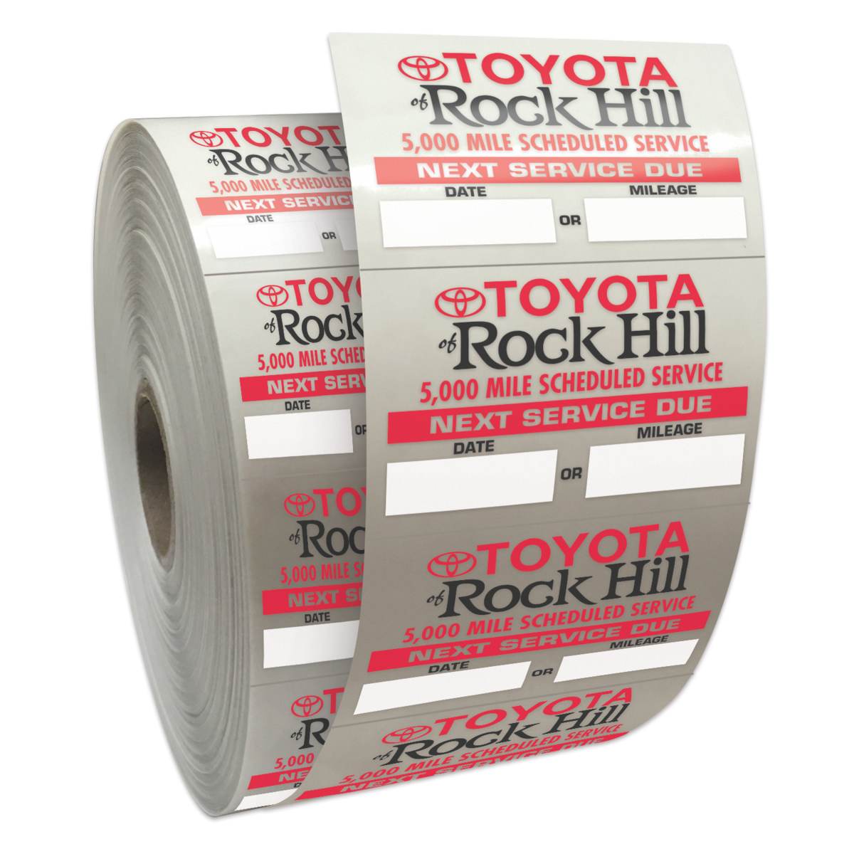 Roll of Clear Static Cling Decals for Car Windshield (1 1/2"x2 1/4