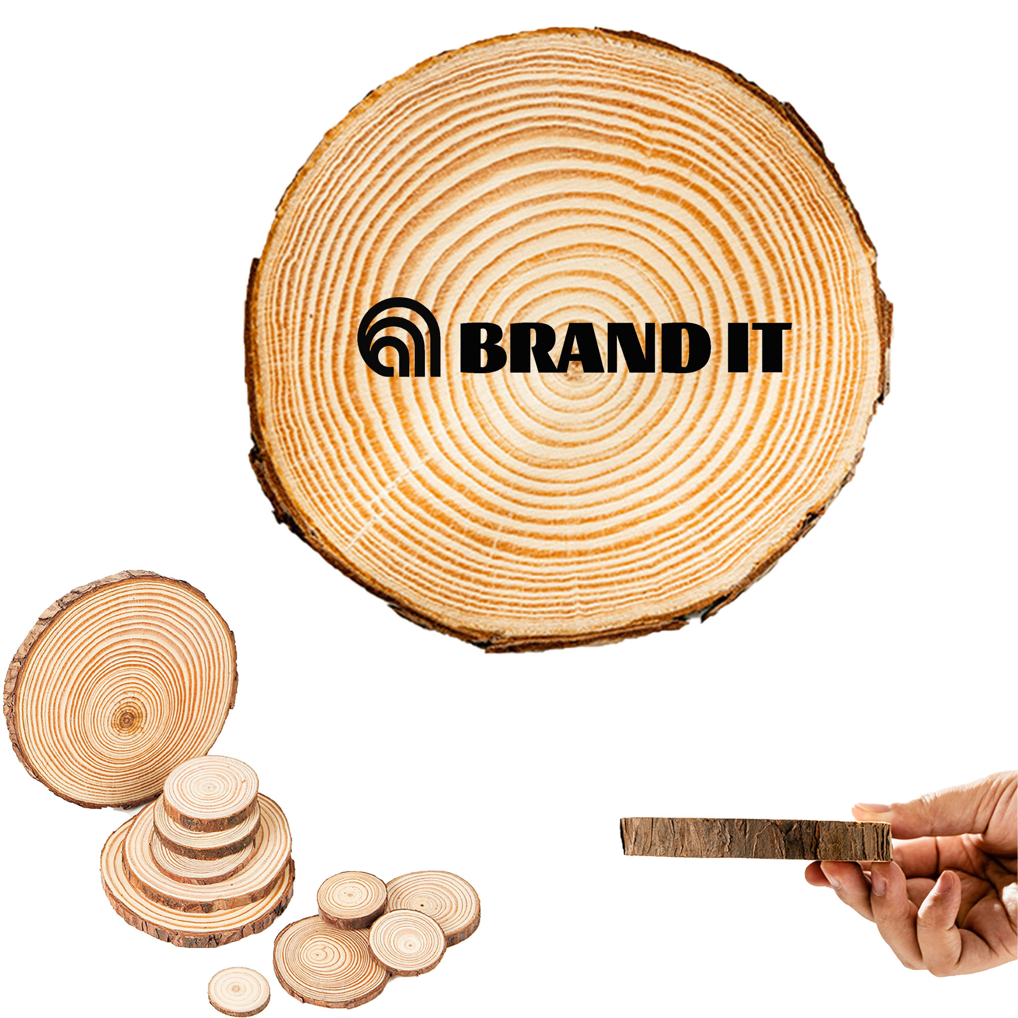 MOQ100 Eco Friendly Natural Wood Coasters