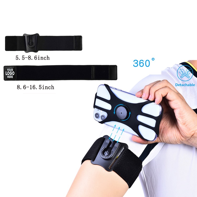 Detachable swivel arm wrist strap