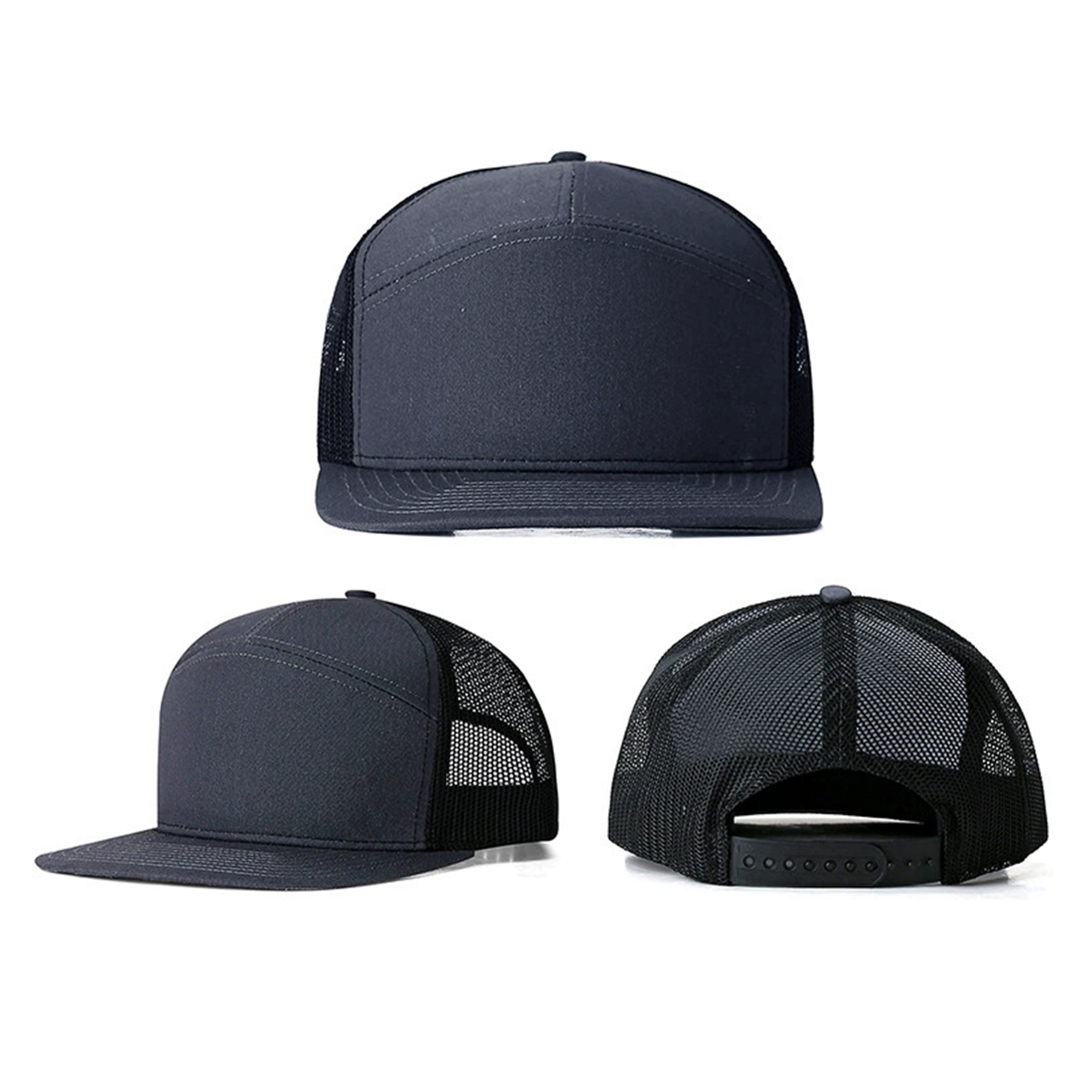 Trucker Hat Stretch Mesh Back Adjustable Snapback Closure 12