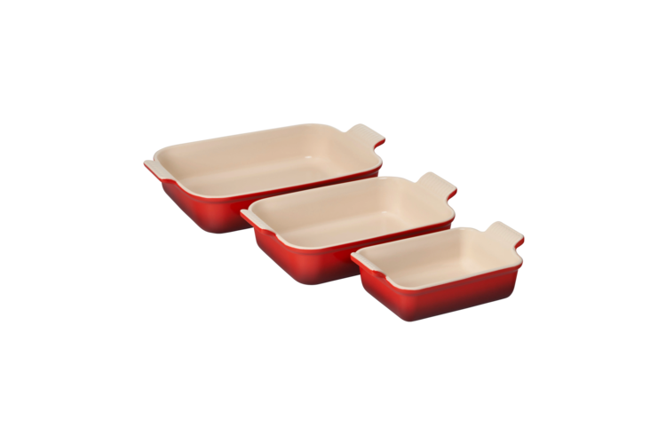 Le Creuset Heritage 3-Piece Rectangular Baking Dish Set 4
