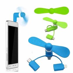 3 In 1 USB MiniCooling Fan Mobile Phone Cooler