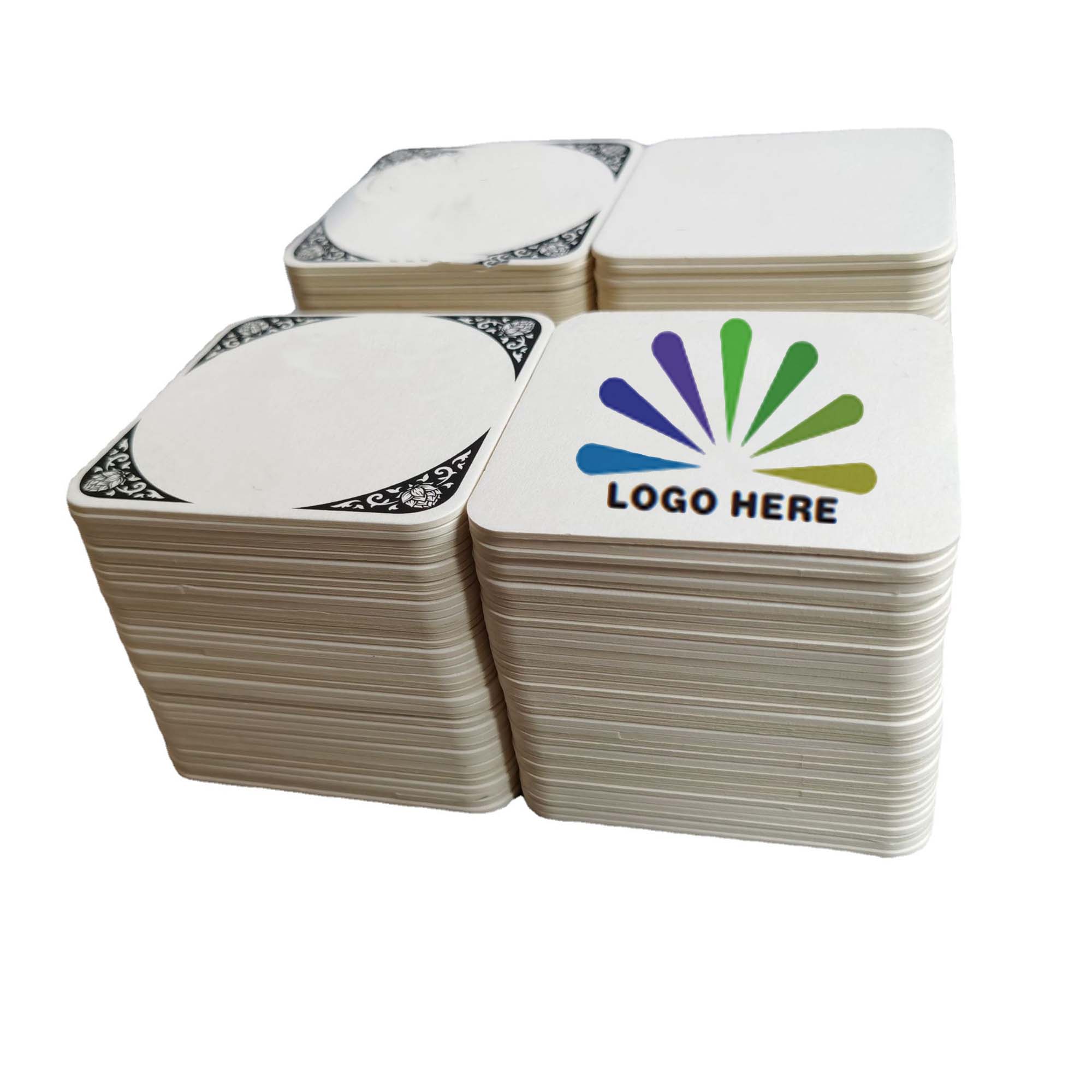 Square Rounded Corner Paper Coaster