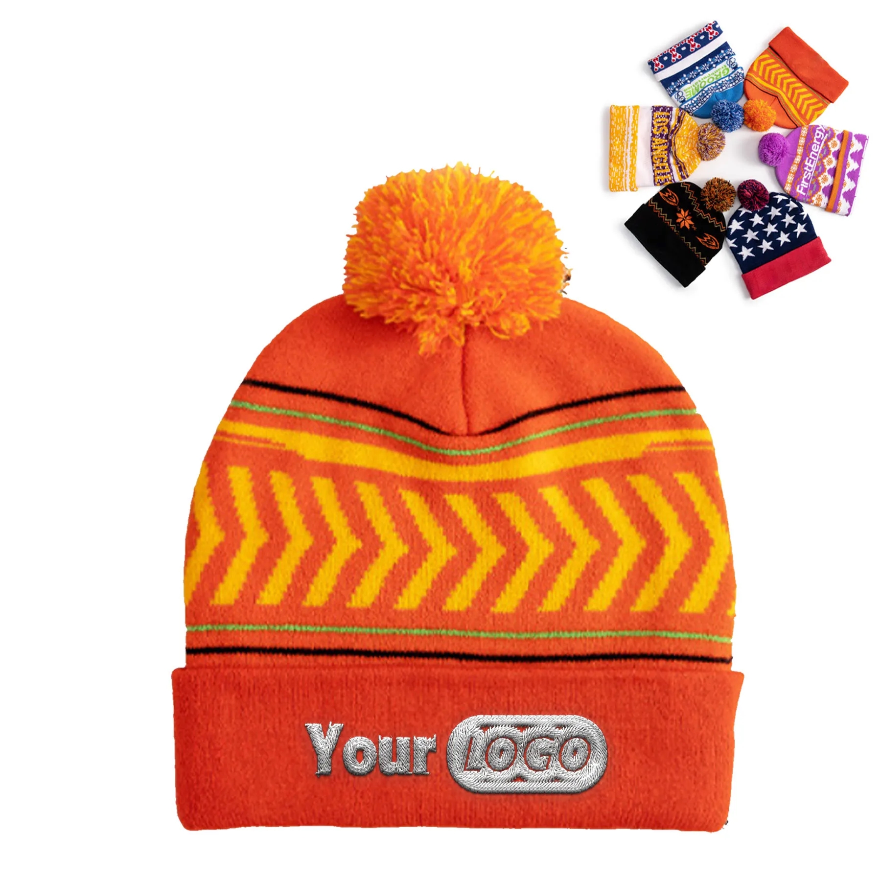 Colorful Autumn-Winter Acrylic Knit Beanie
