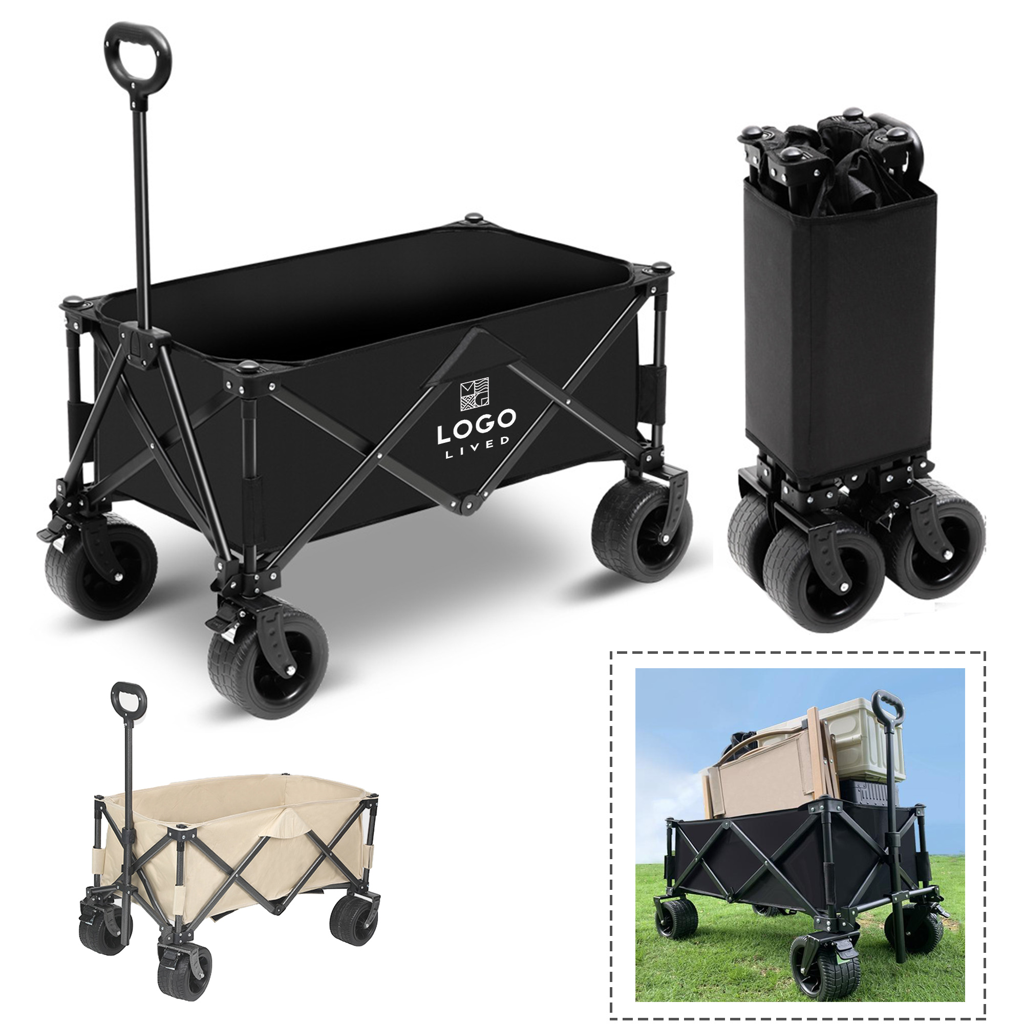 Portable Foldable Cargo Truck Trolley Camping Cart 5