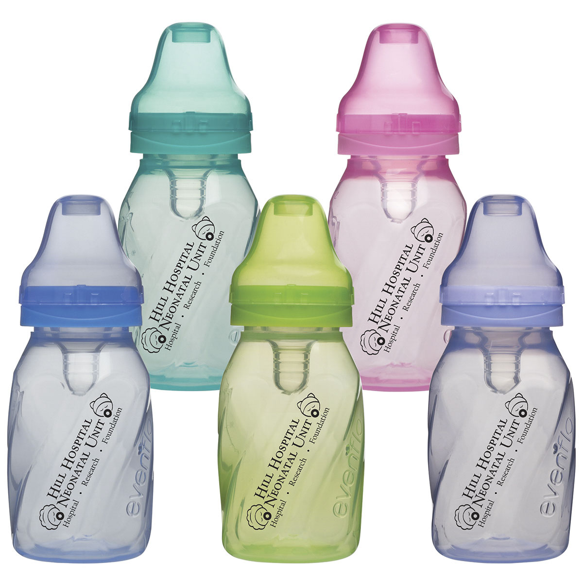 4 oz Assorted Color Evenflo Baby Bottles 3