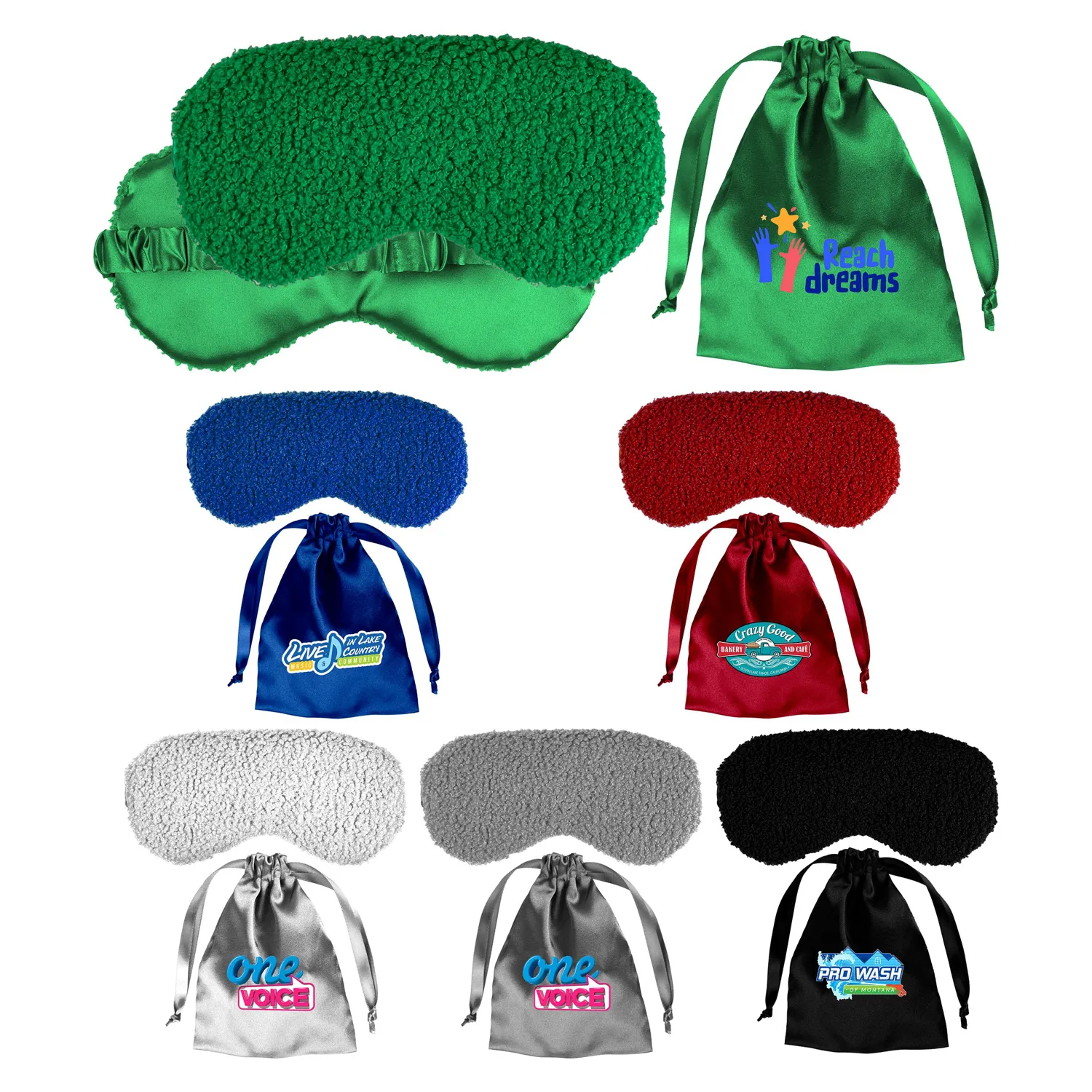 Fuzzy Sleep Mask Set 7
