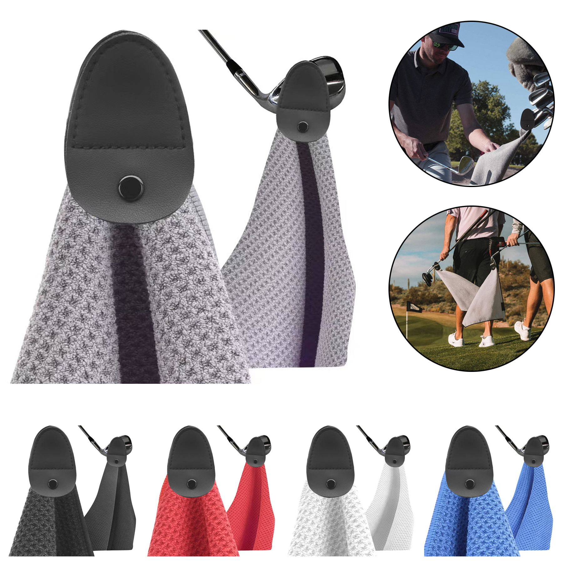Fold Waffle Pattern Golf Towel 5