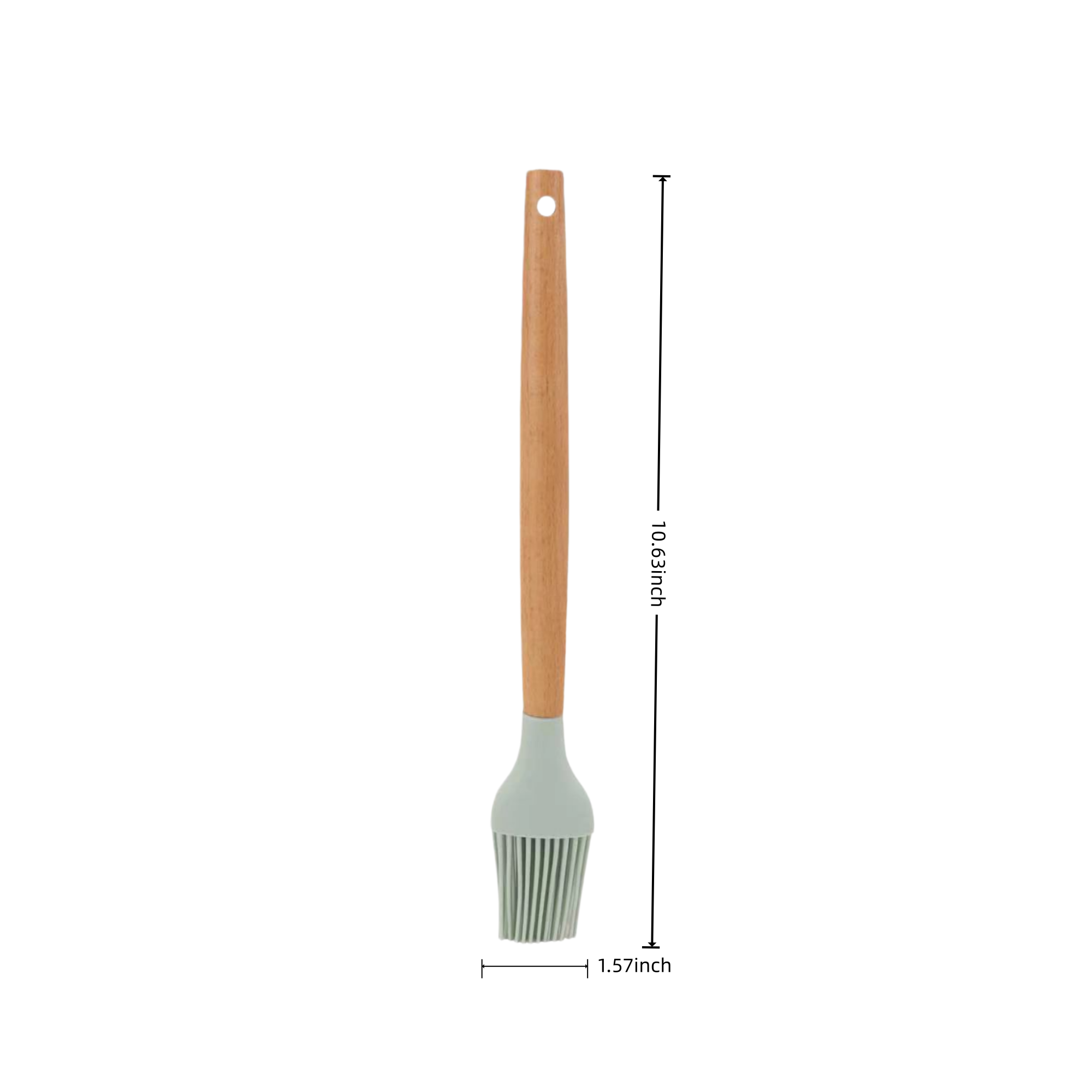 Custom Wood Handle Silicone Basting Brush 3