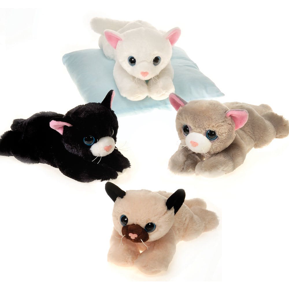 Lay Down Cat Plush Toys - 12" Assorted Styles 3