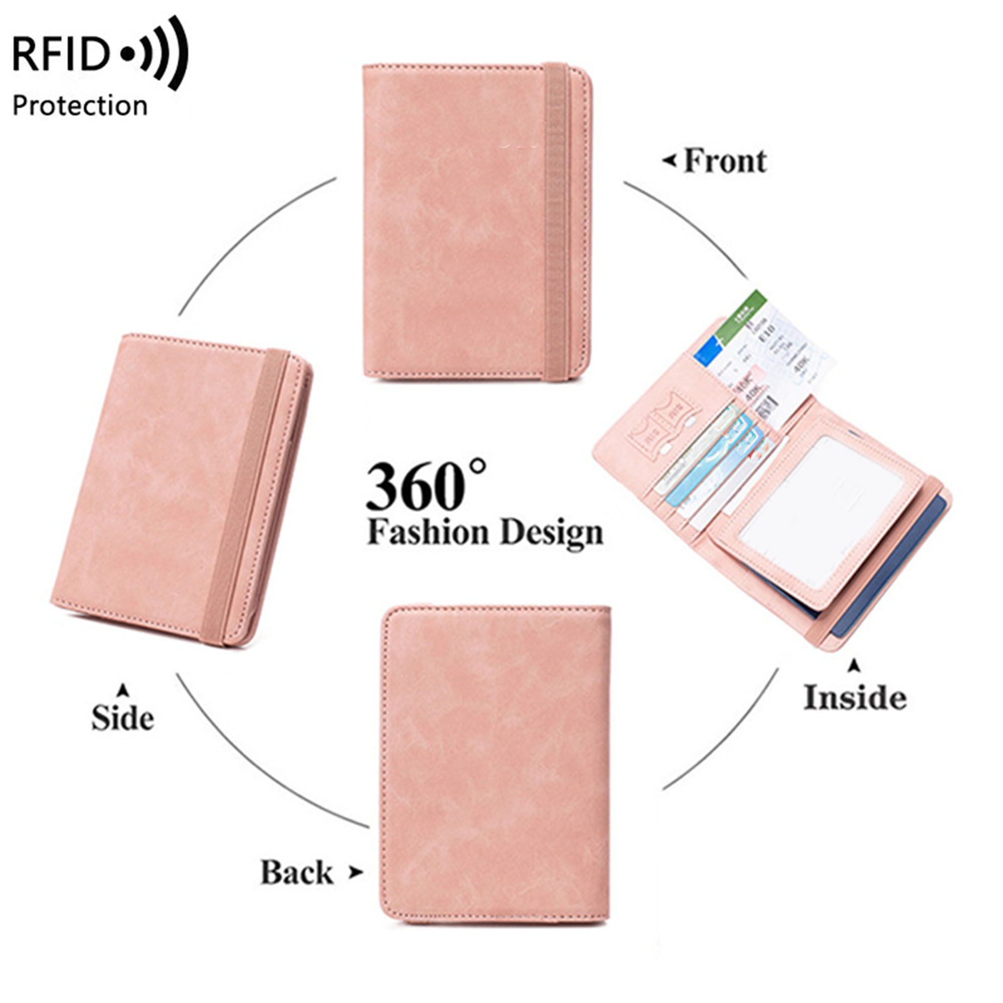 RFID shielded passport travel document card holder 8