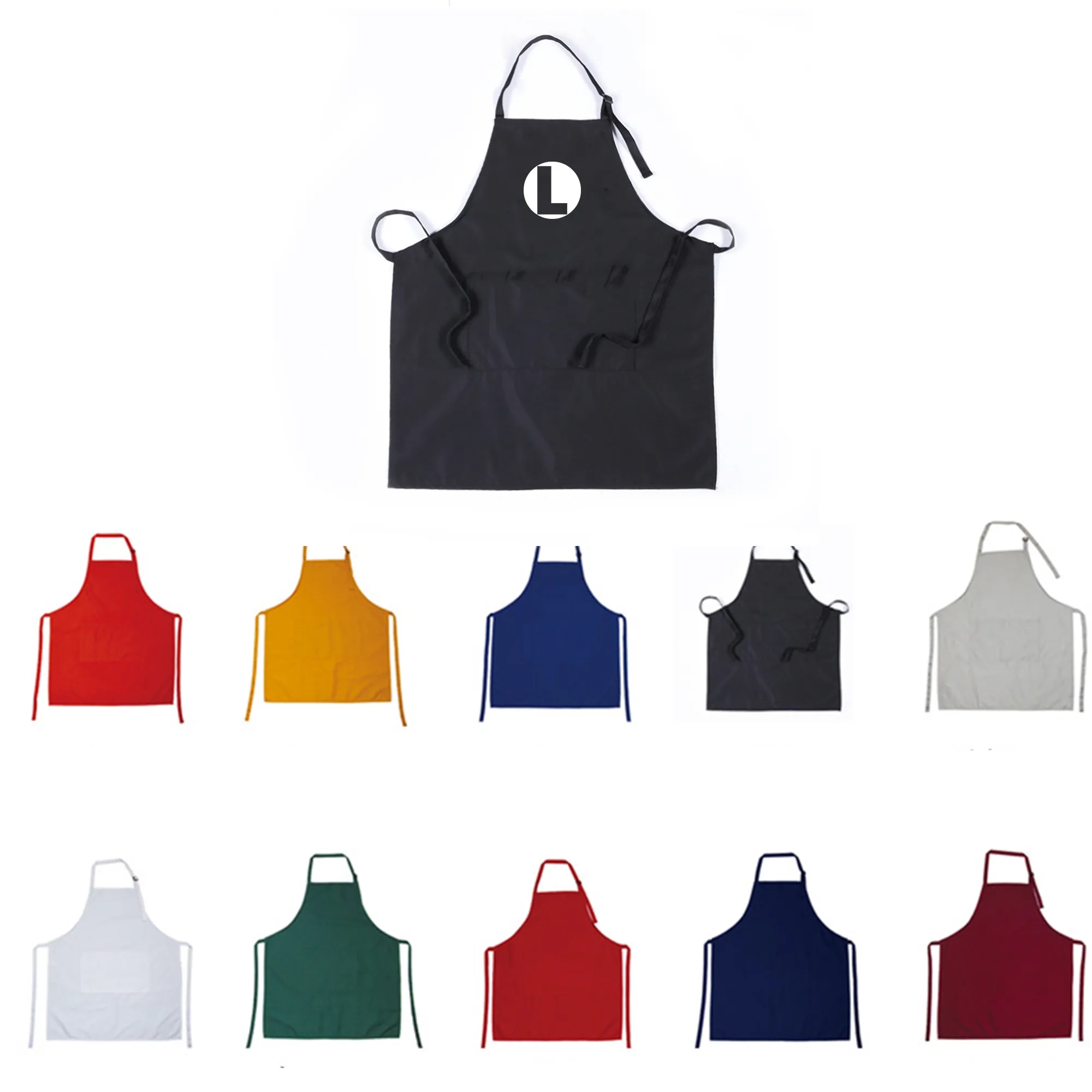 Kitchen Apron w/ Custom Imprint & Pockets MOQ 50 PCS 2