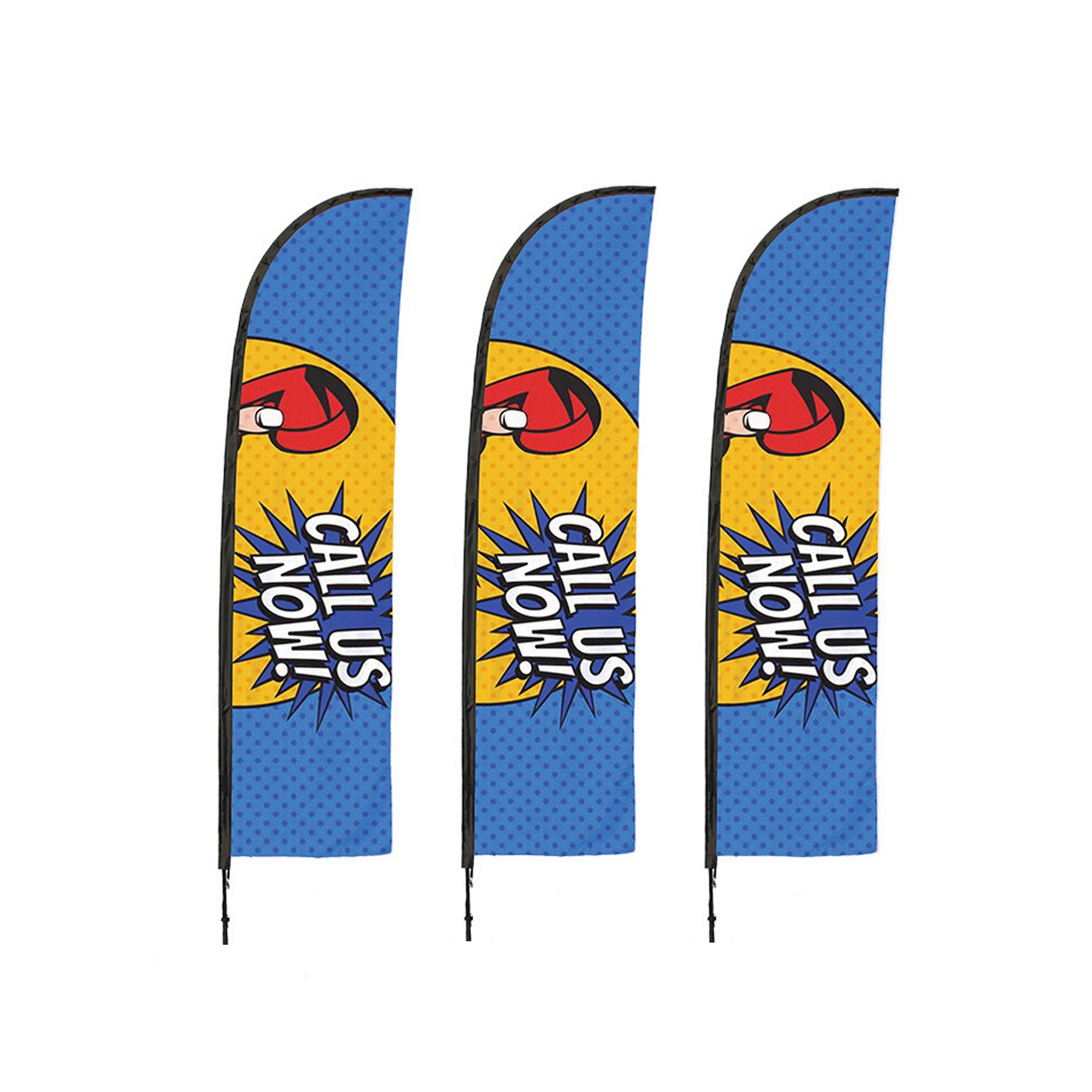 Custom Single-sided Feather Flag for Advertisement