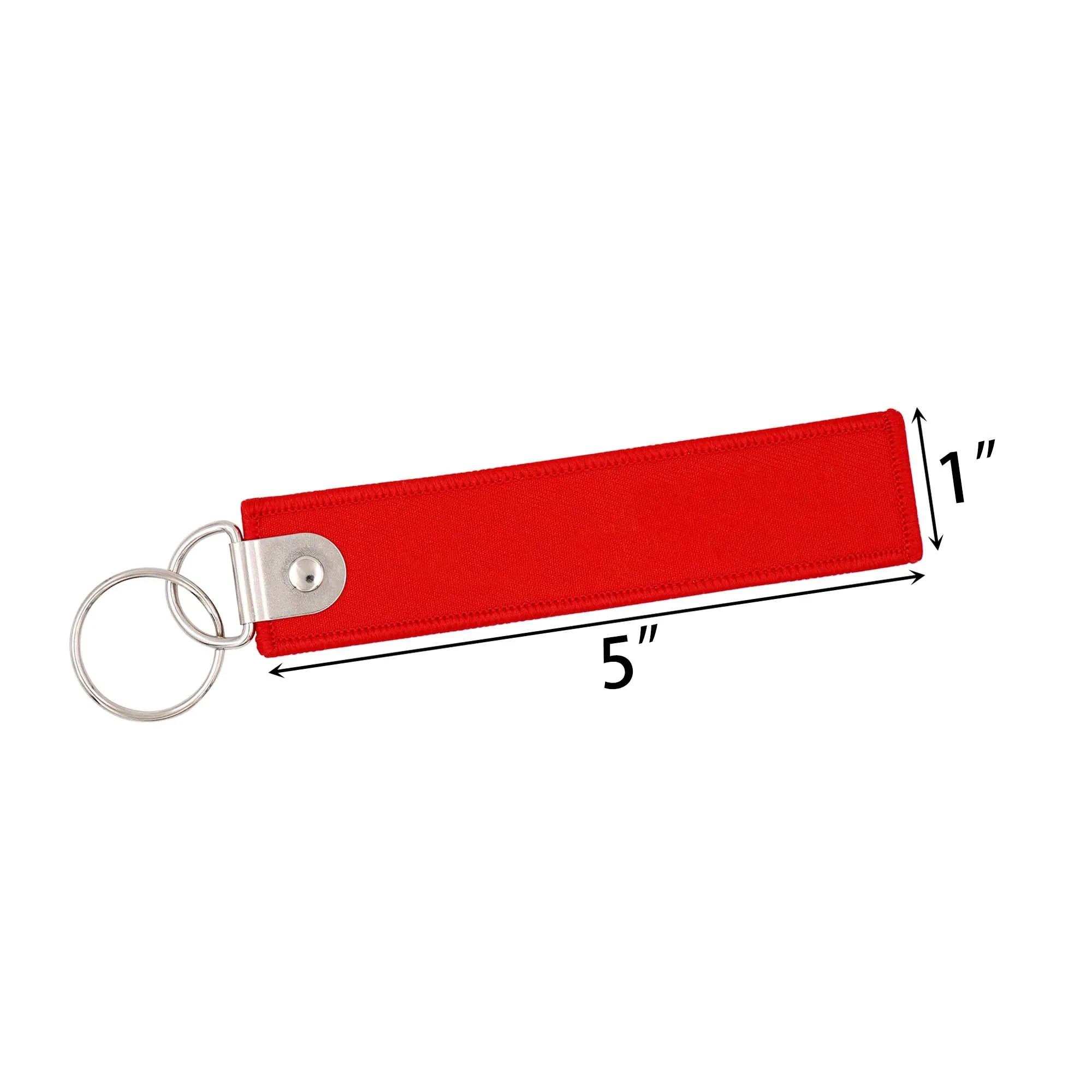MOQ500 Embroidery Woven Strip Keychain 7