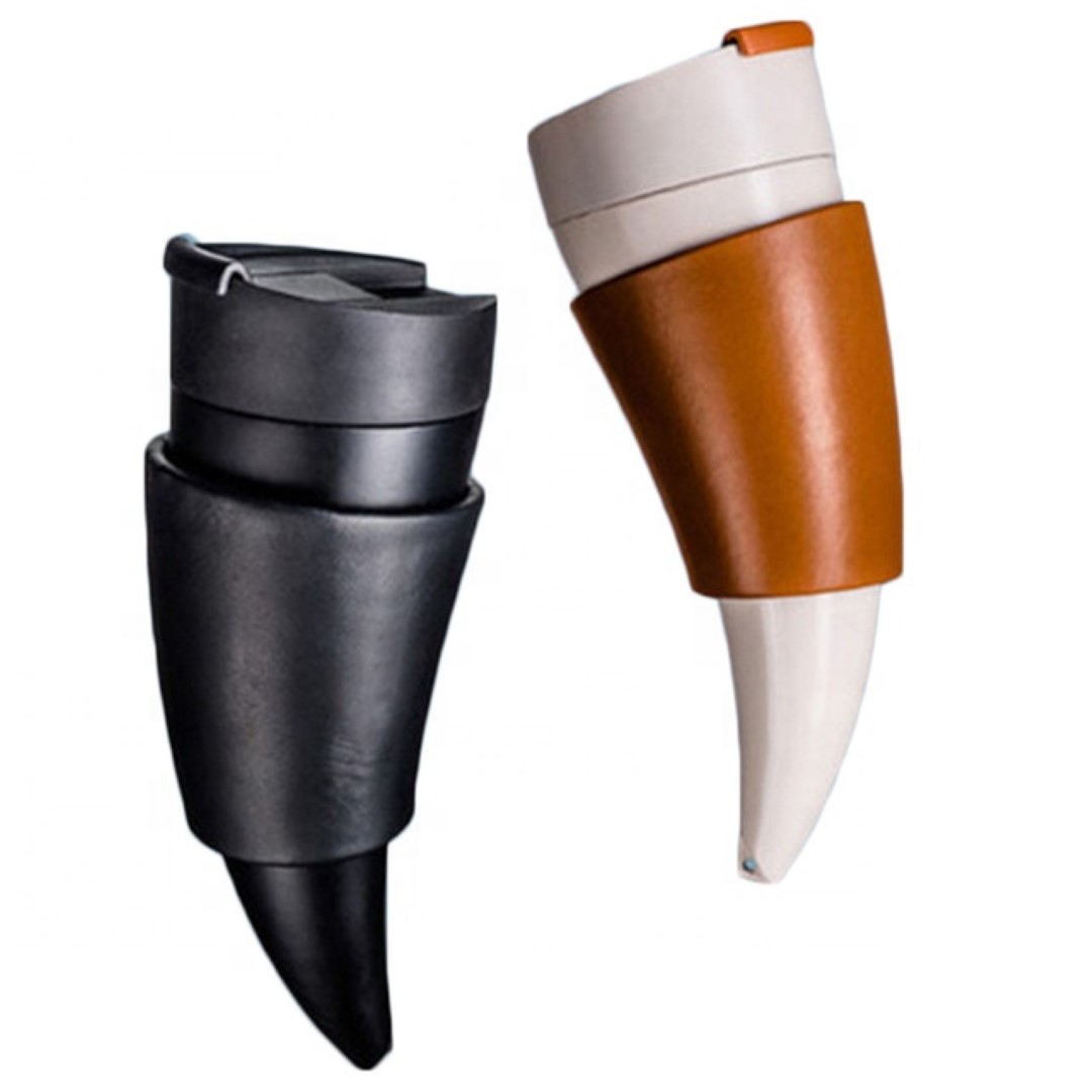 Croissants Cup Goat Horn Coffee Mug Stainless Steel Liner Va