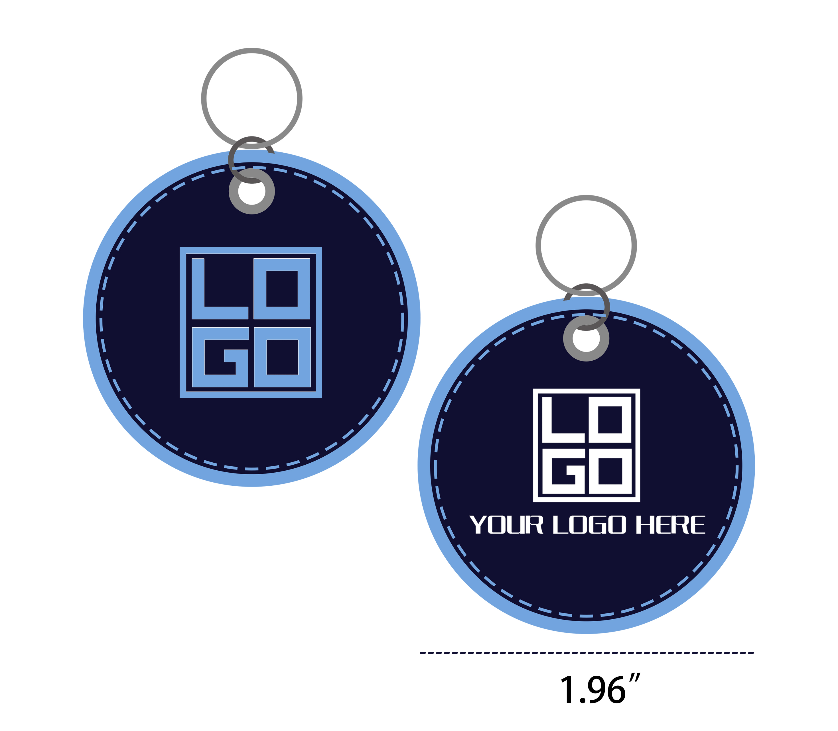 Customized Leather Embroidered Keychain 5
