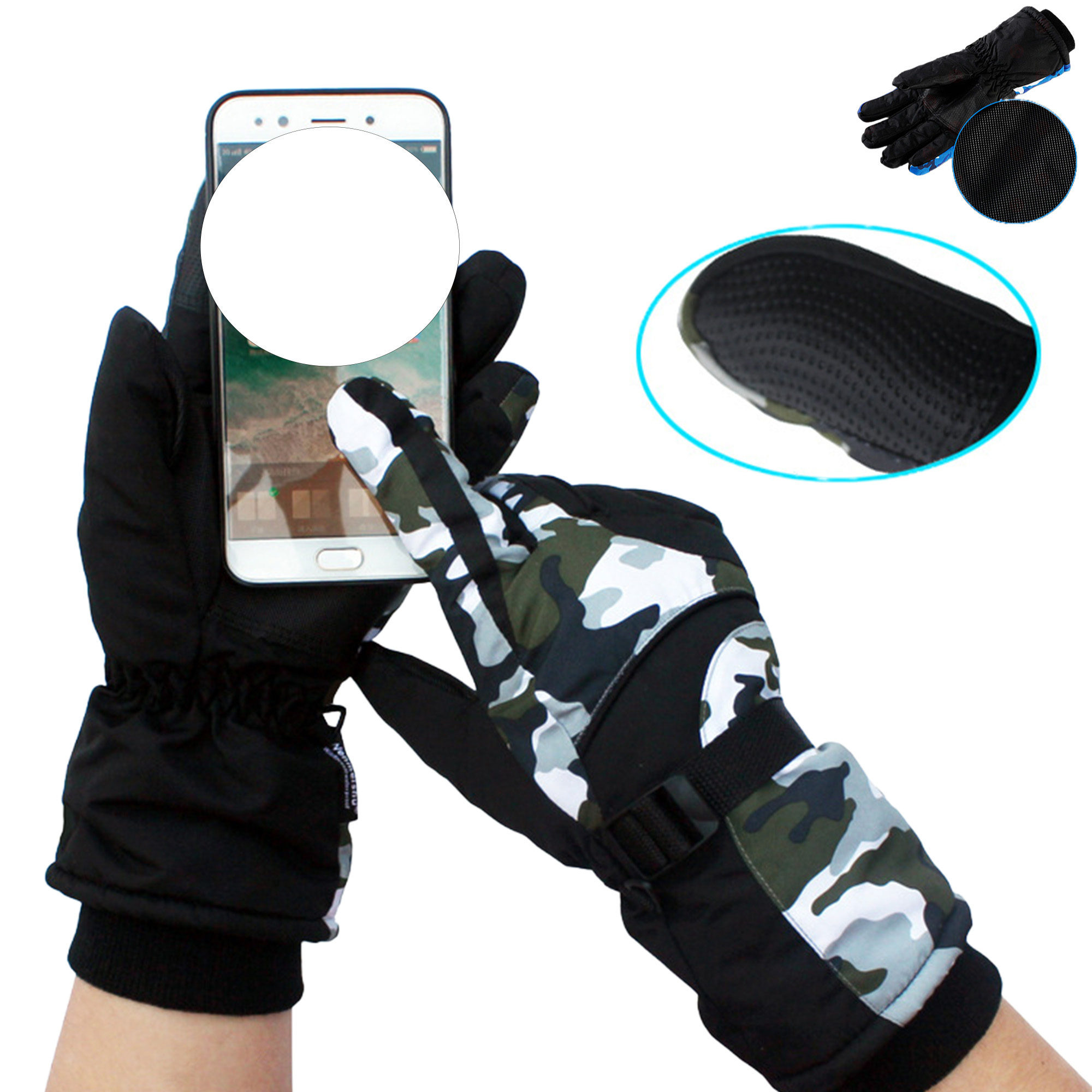Outdoor Waterproof Touchscreen Ski Gloves 13
