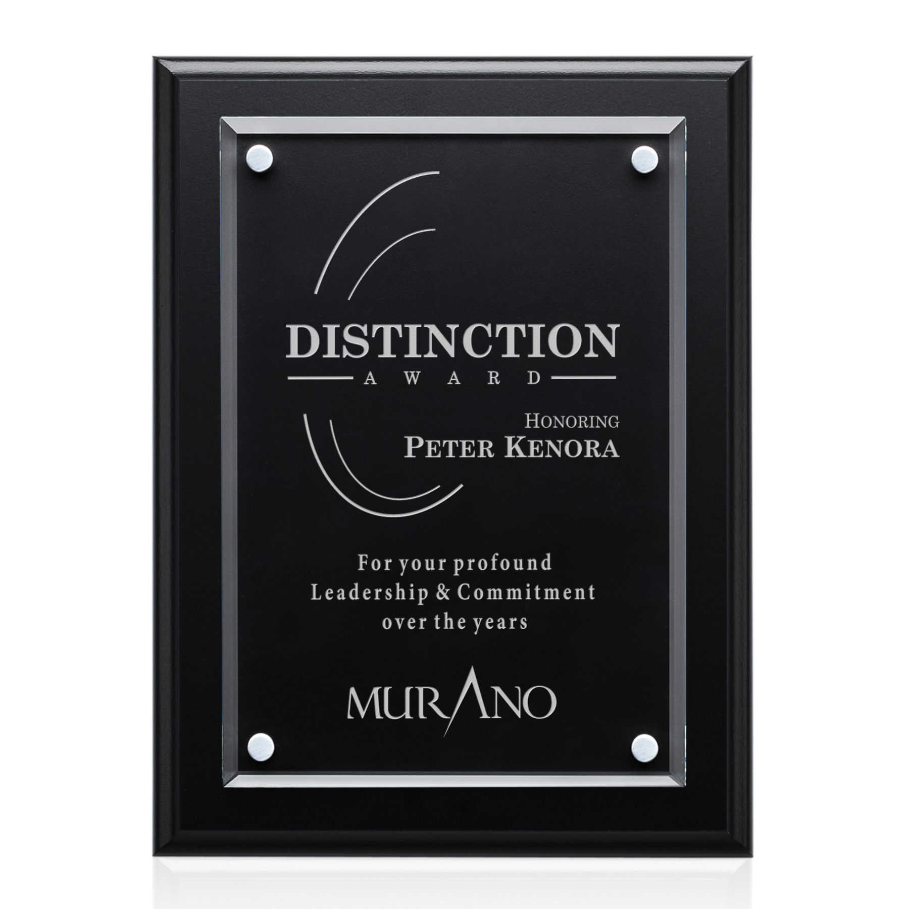 Elton Lasered Plaque-Black