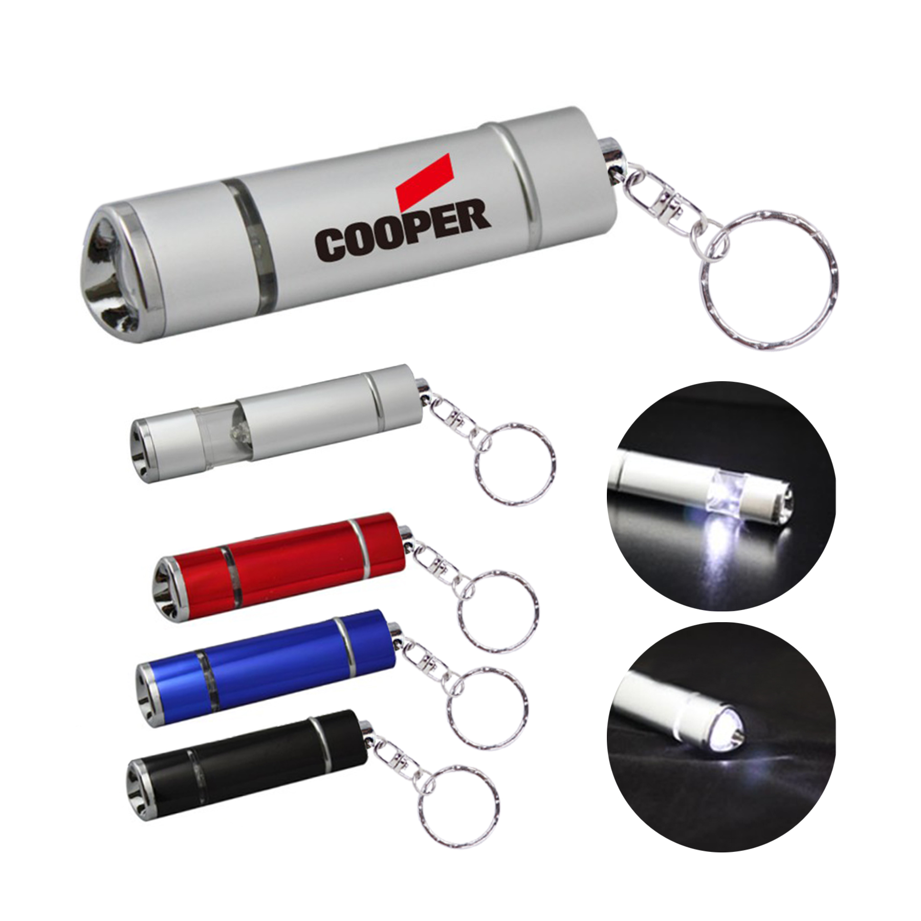 Tri-Sided 1 LED Torch Light w/ Key Chain 13
