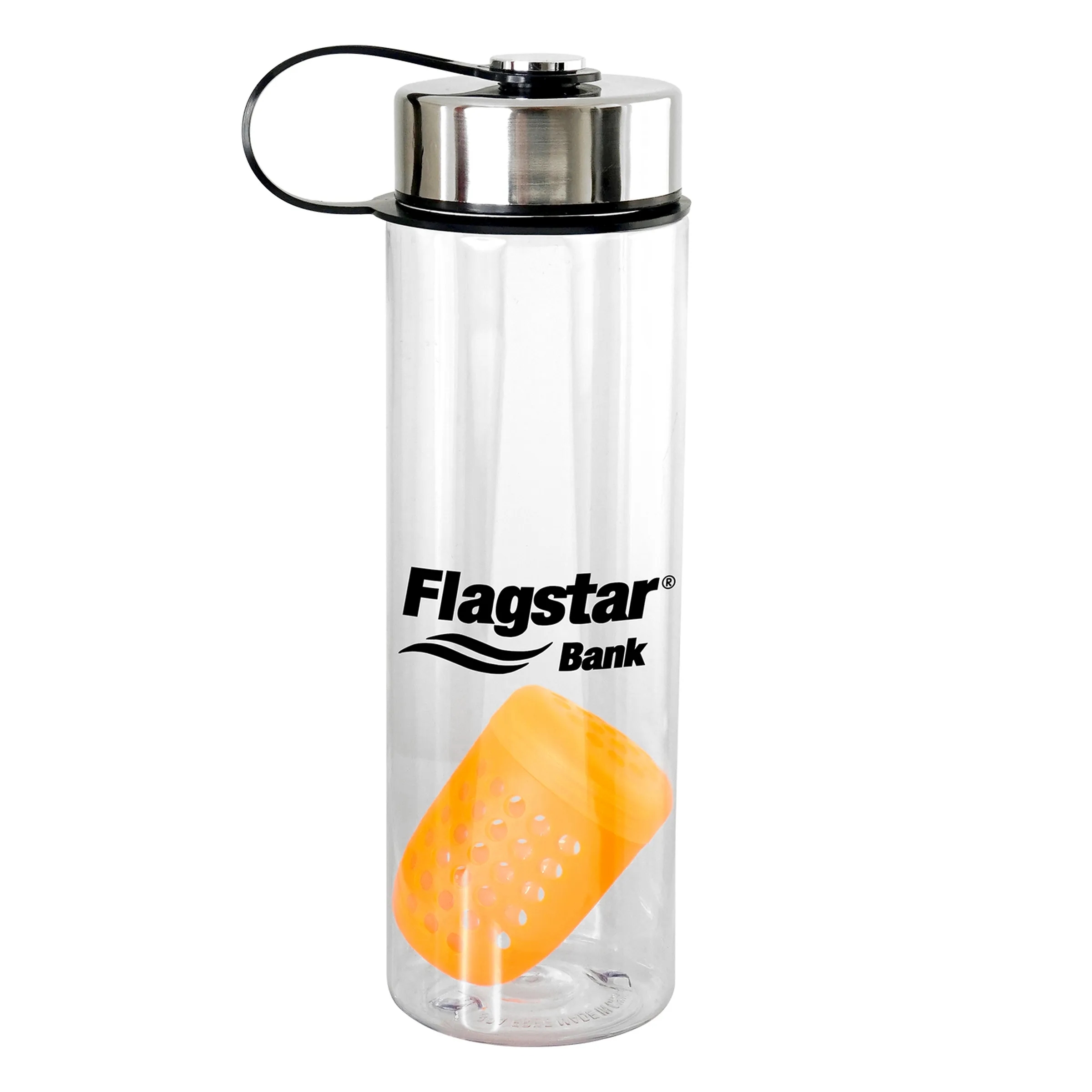 Metal Lanyard Lid 24 oz. Bottle With Floating Infuser, custom water bottle with logo imprint 2