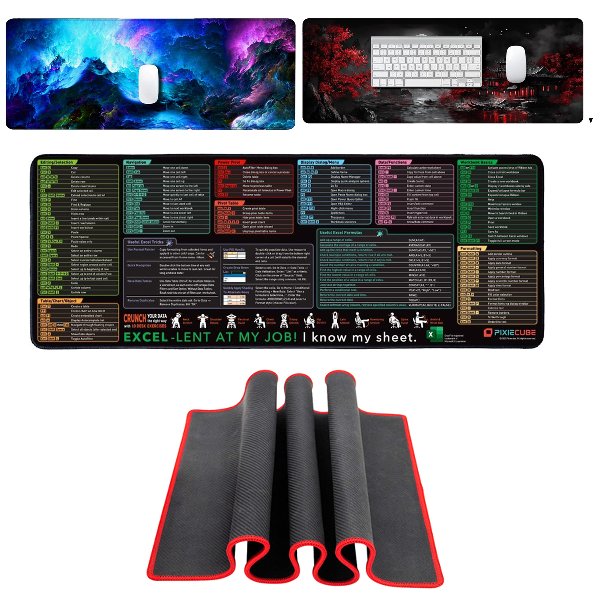 31.5" x 11.8" Extended Mouse Pad for Keyboard & Mouse 5