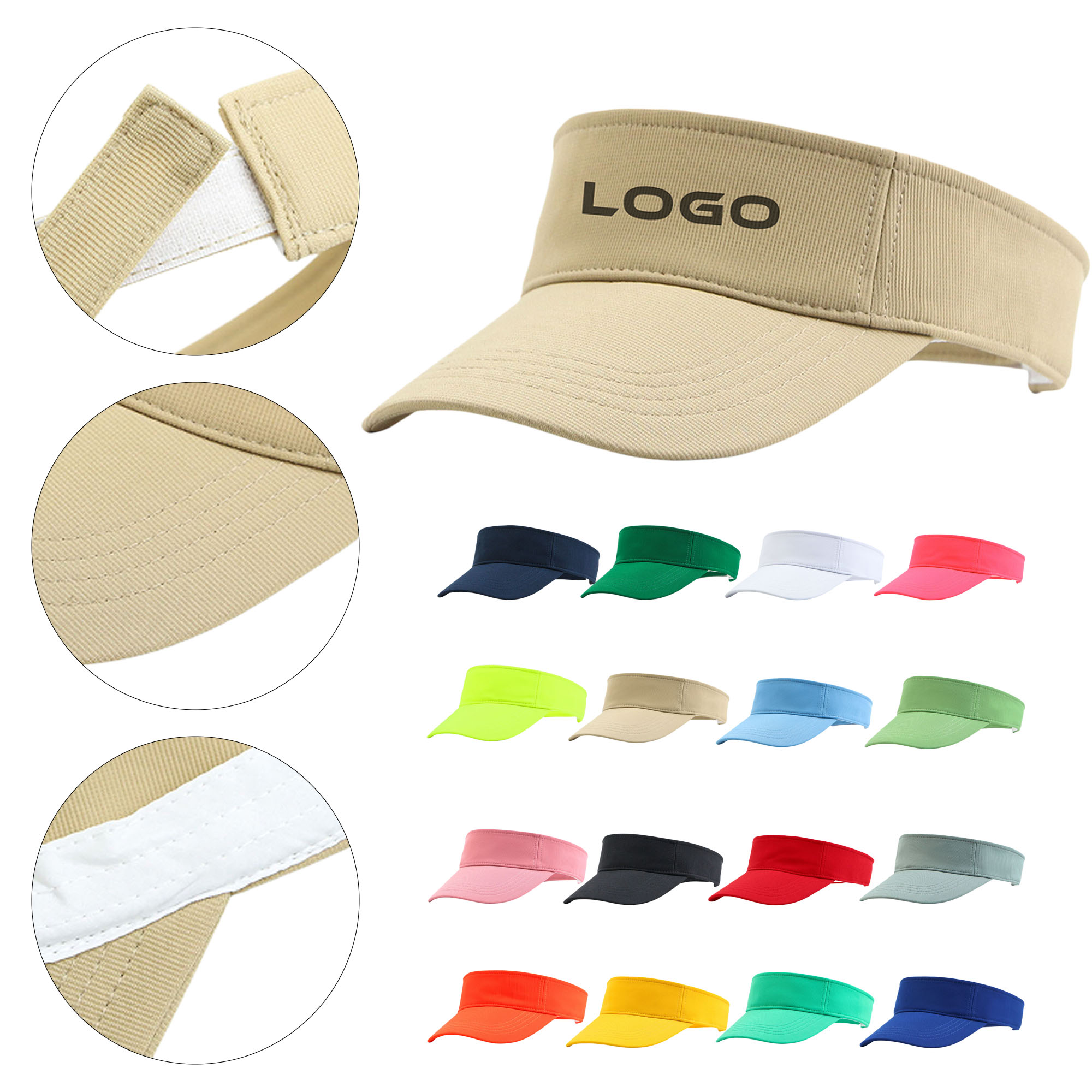 Printed Outdoor Sun Visor Hats 2