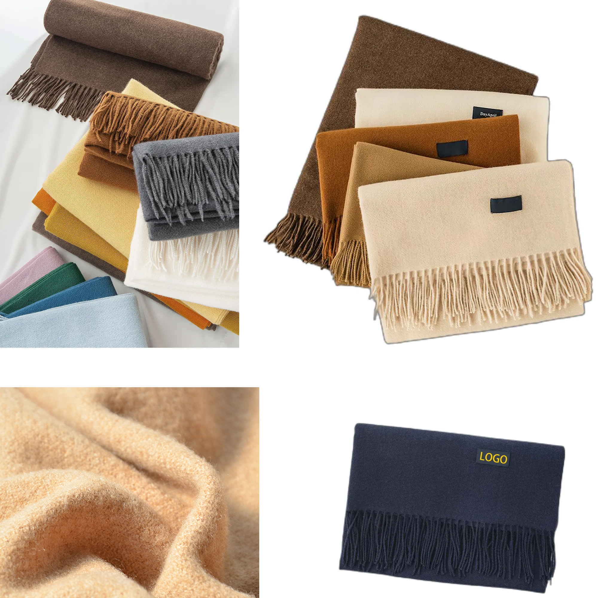 Classic Solid Color Scarf for Fall and Winter 2