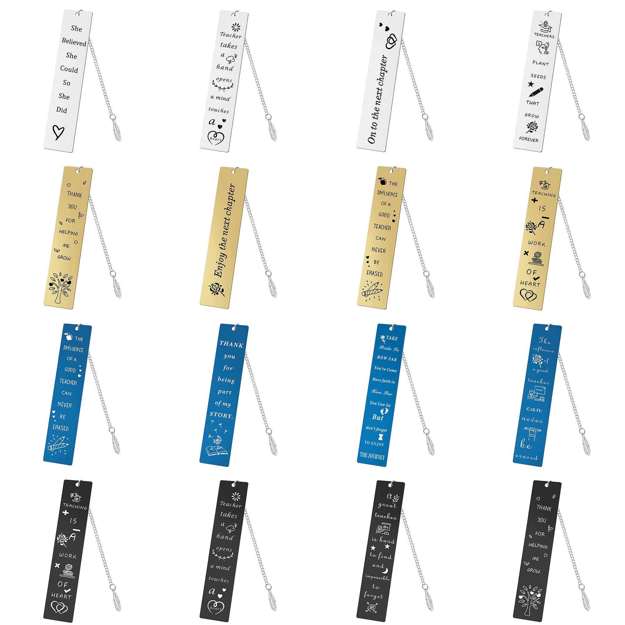 Student Souvenir Metal Engraved Bookmarks 4
