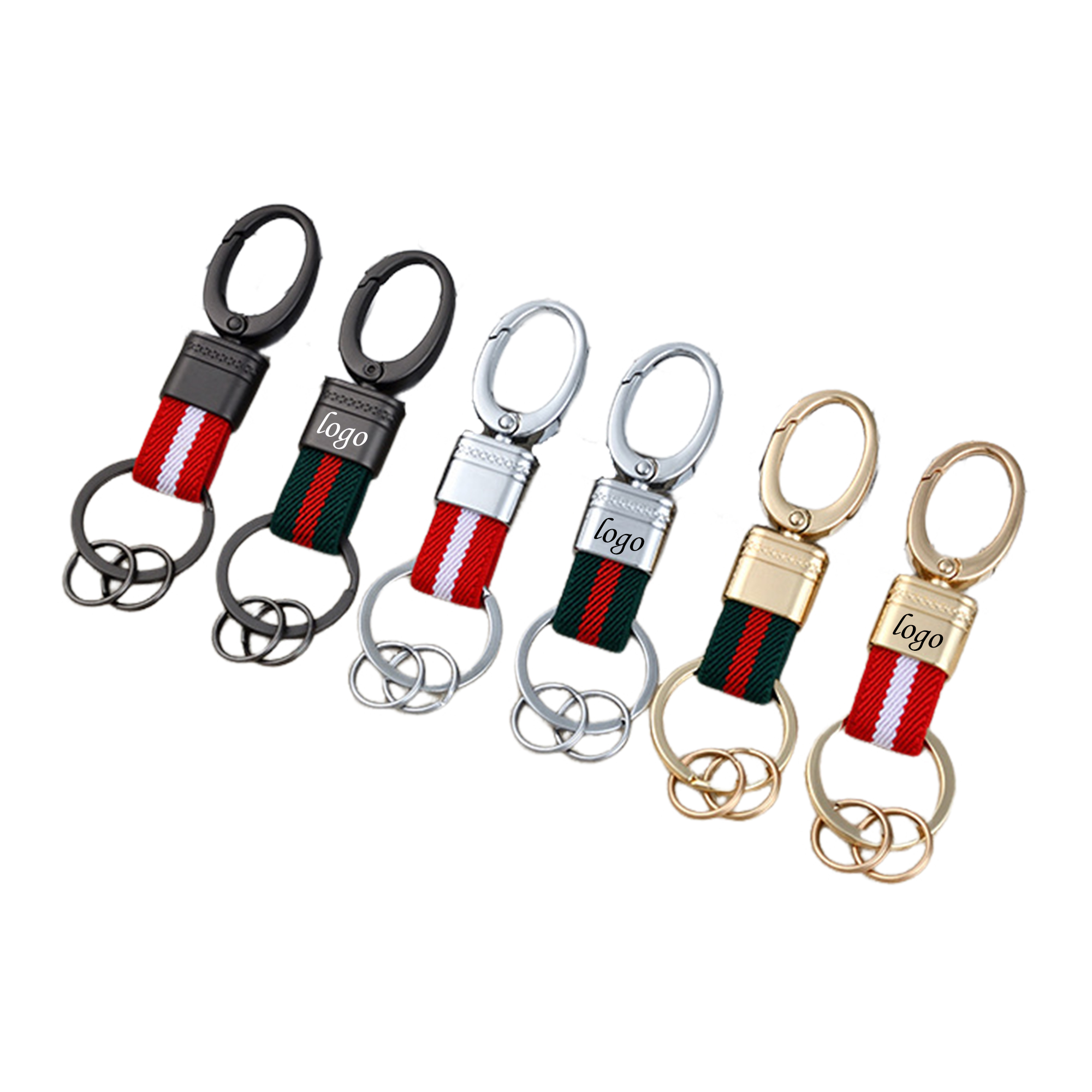 Stretch Webbing Large Head Keyring