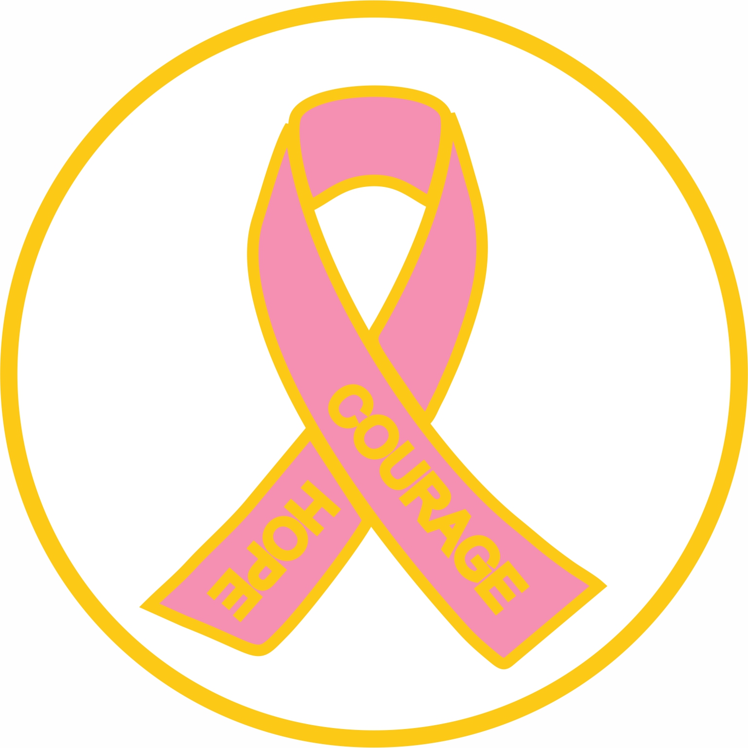 Breast Cancer Awareness Printed Lapel Pin