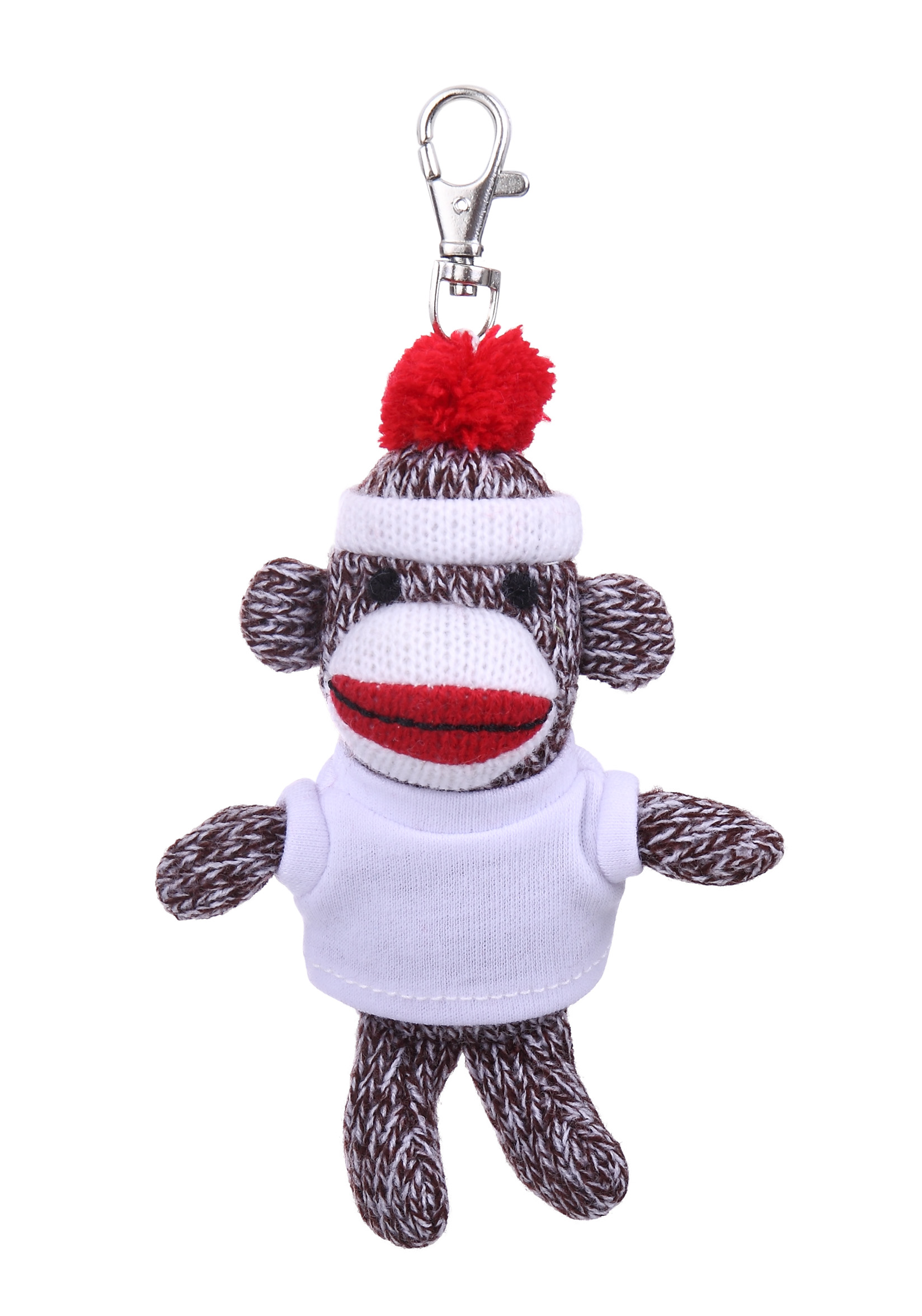 Plush Original Sock Monkey Keychain with Tee 20
