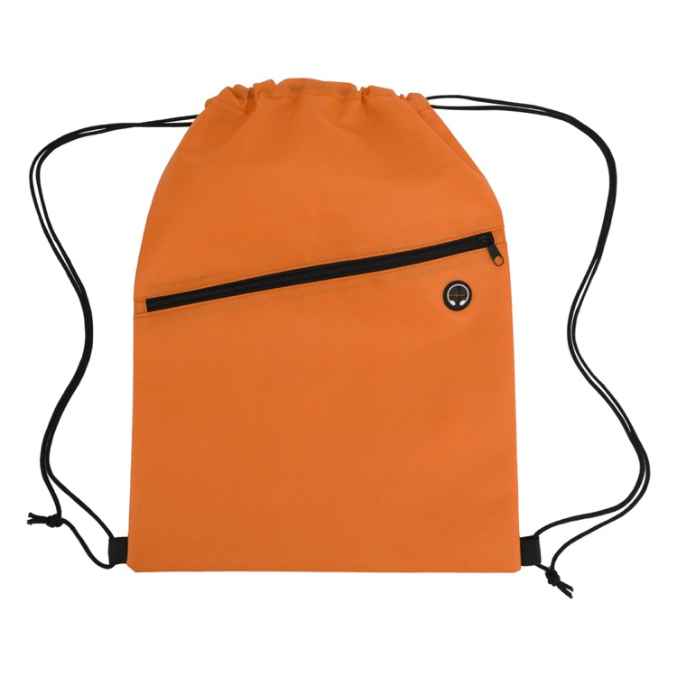 Non-Woven Sports Drawstring Bag with Front Zipper 27