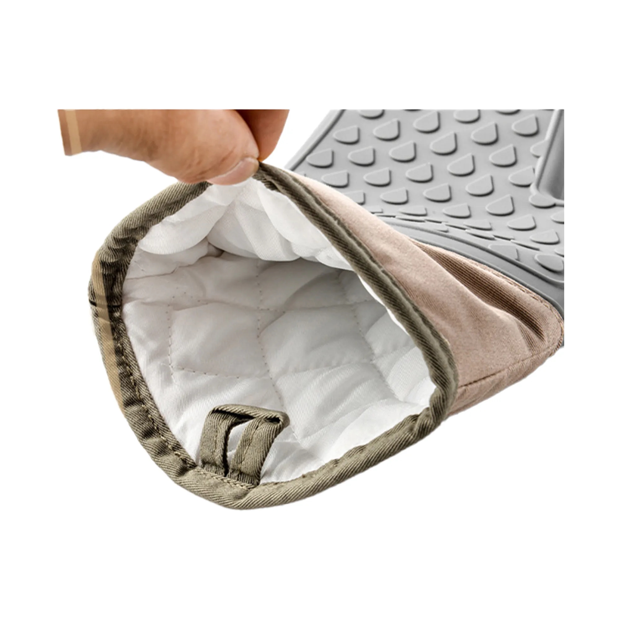 Grey Silicone Oven Mitt 15