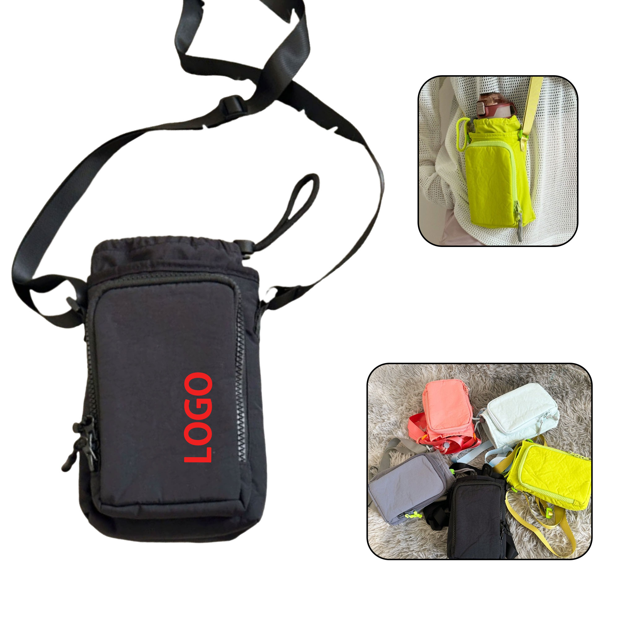 Water bottle shoulder bag 9