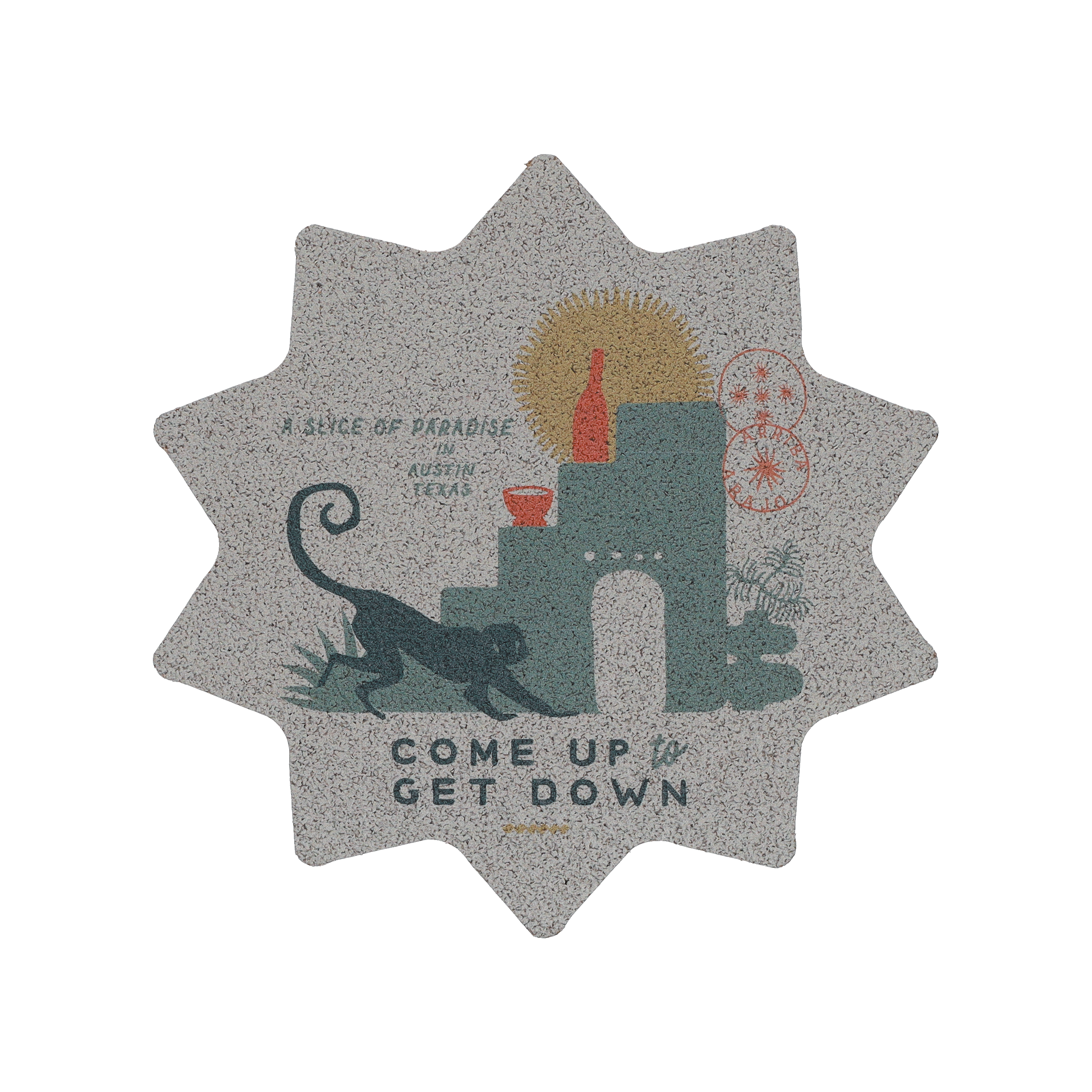 Coaster Cork .125" thick 16 sq in (Stock Shape #) Digital Print 298