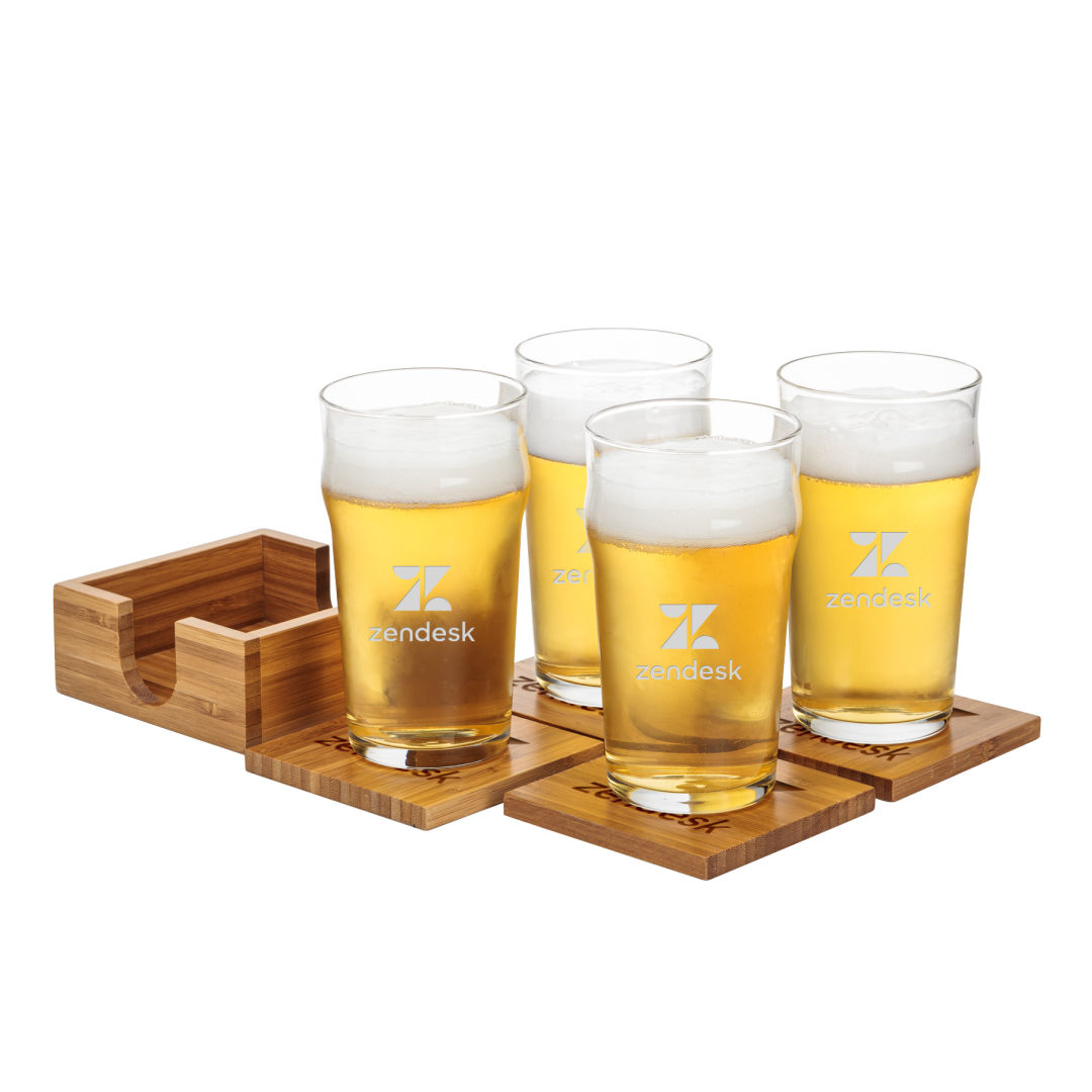 Bamboo Coaster Gift Set - Thumbnail 2